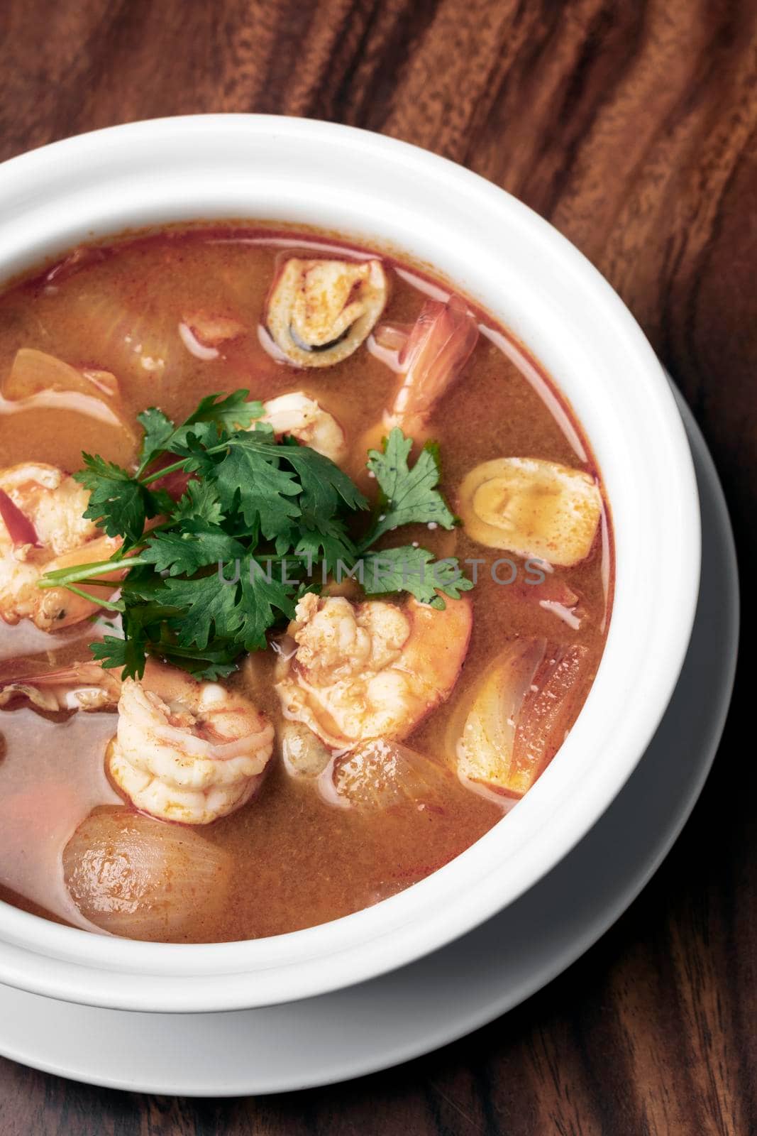 thai tom yum kung spicy and sour shrimp soup by jackmalipan
