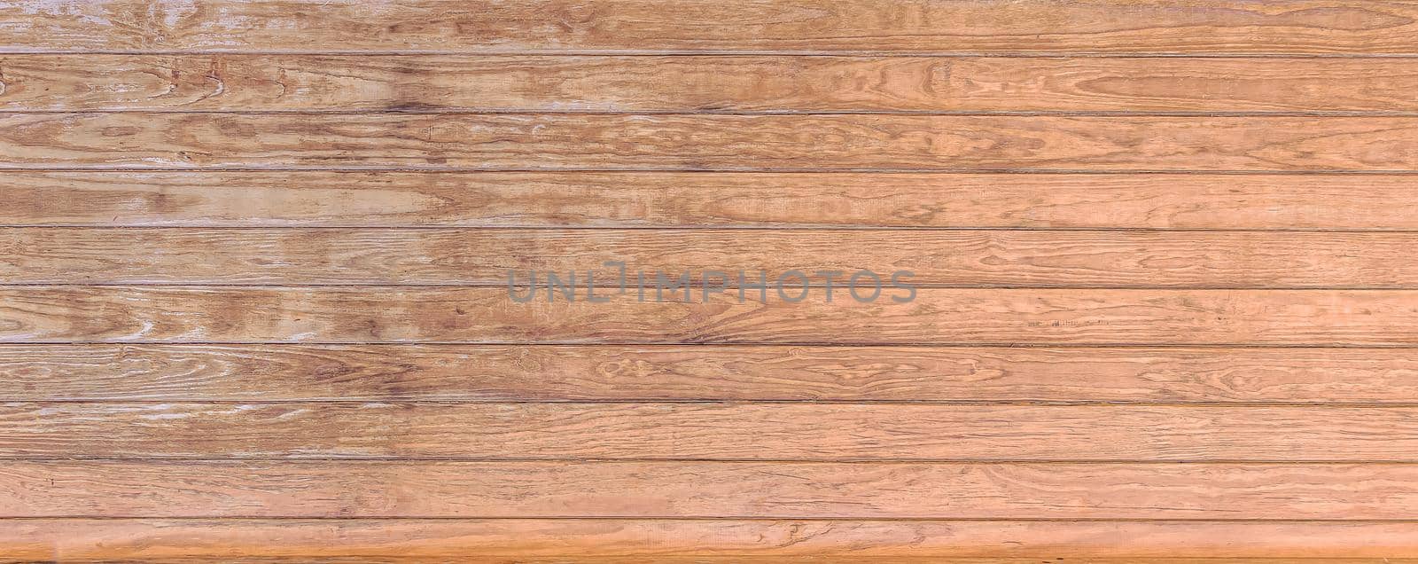 Brown wood texture empty template. Wall of old wooden plank boards.