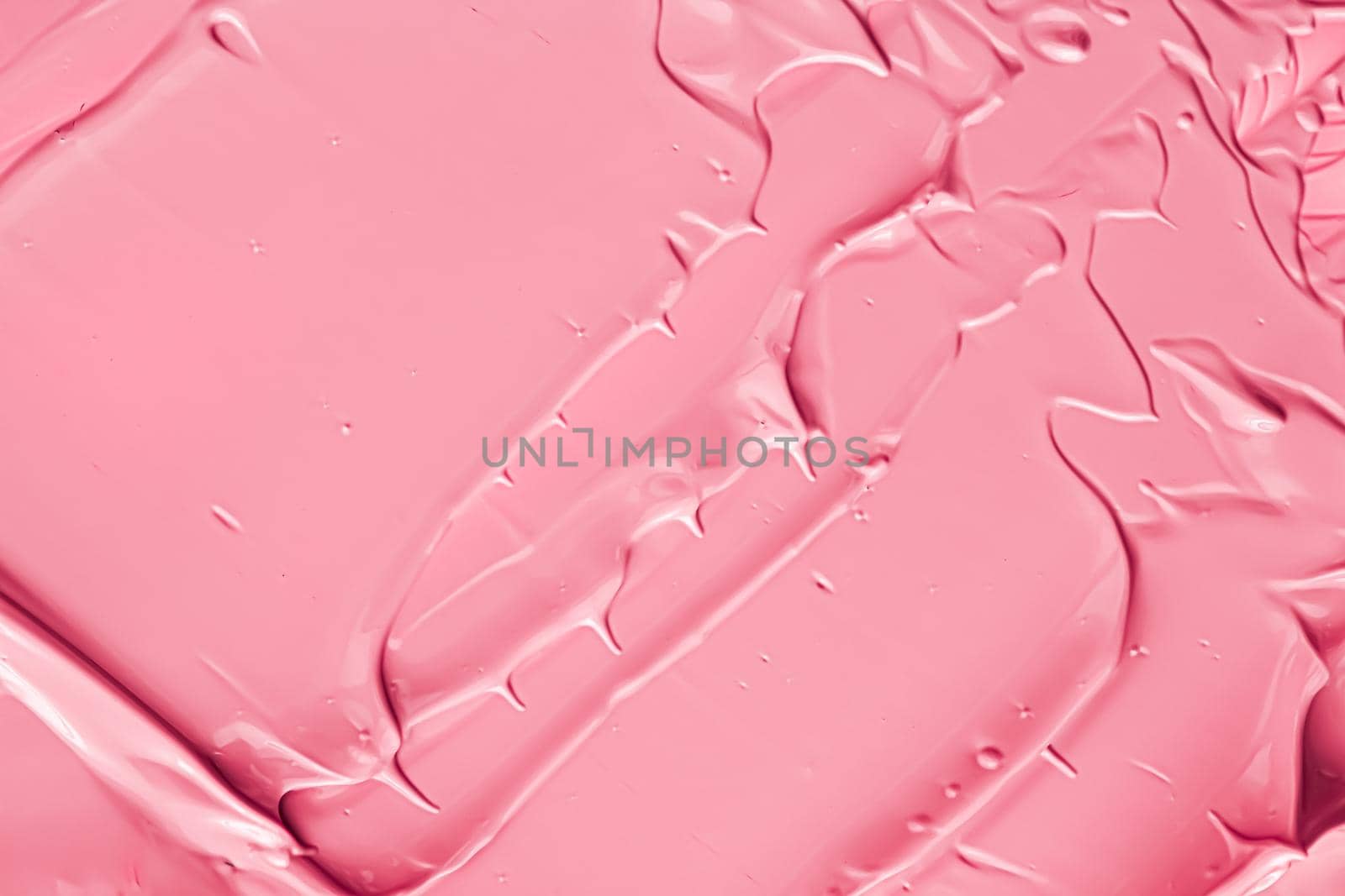 Pink lipstick or lip gloss texture as cosmetic background, makeup and beauty cosmetics product for luxury brand, holiday flatlay backdrop or abstract wall art and paint strokes by Anneleven