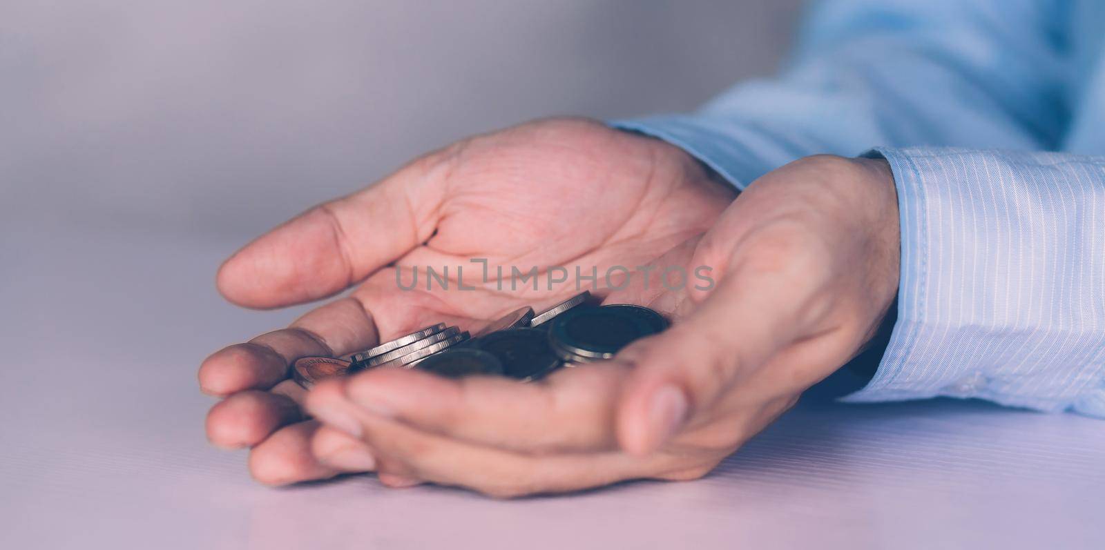 Hands of businessman holding money with coin, investment and profit, fund and growth about finance, economy and financial, planning saving, accounting for success and income, business concept.