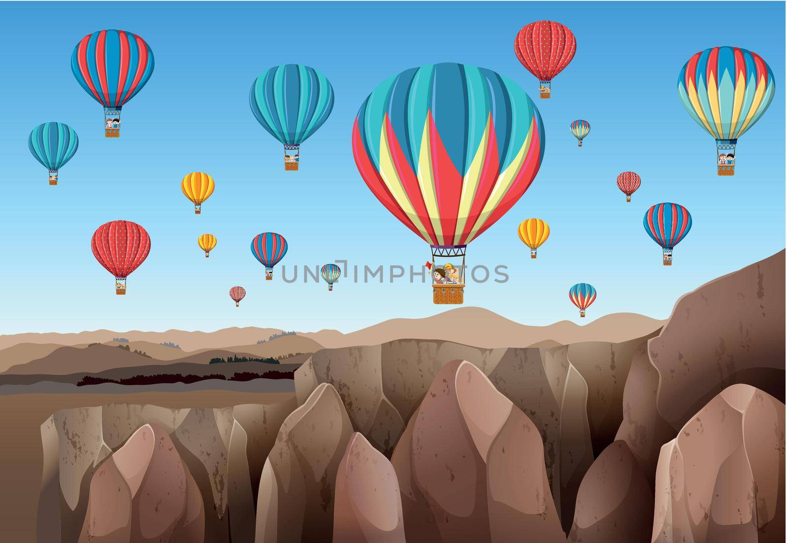 Travel by hot air balloon by iimages