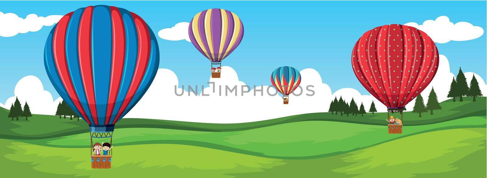 Travel by hot air balloon by iimages