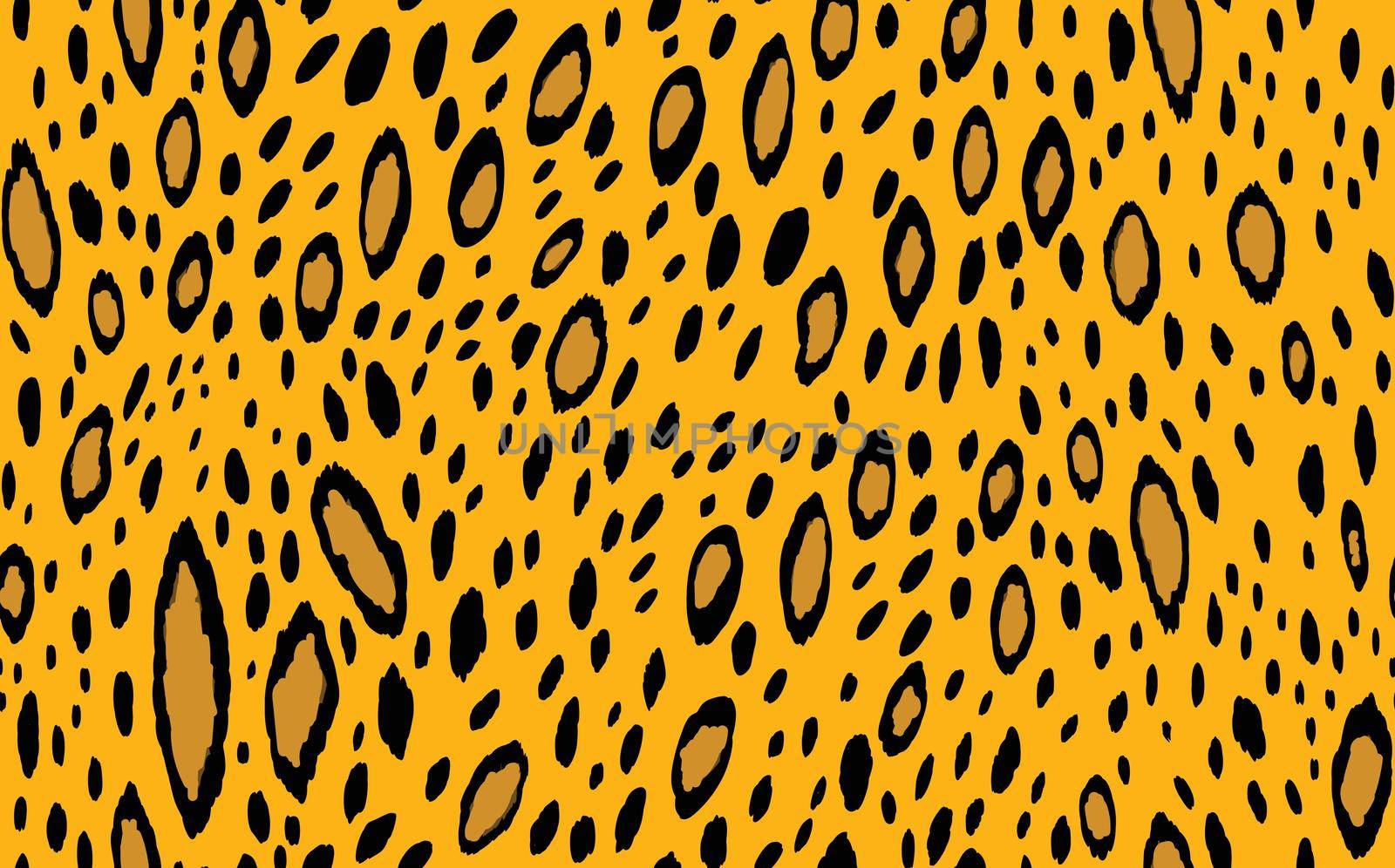 Abstract modern leopard seamless pattern. Animals trendy background. Orange and black decorative vector stock illustration for print, card, postcard, fabric, textile. Modern ornament of stylized ski by allaku