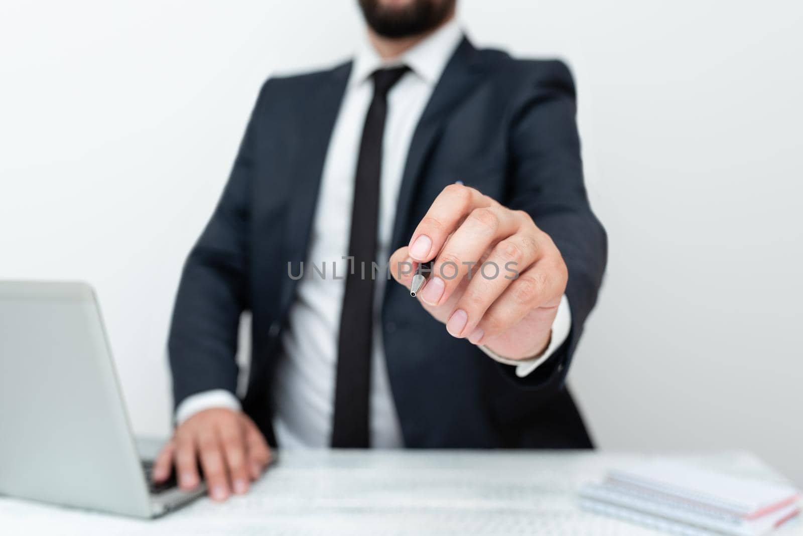 Remote Office Work Online Presenting Communication Technology