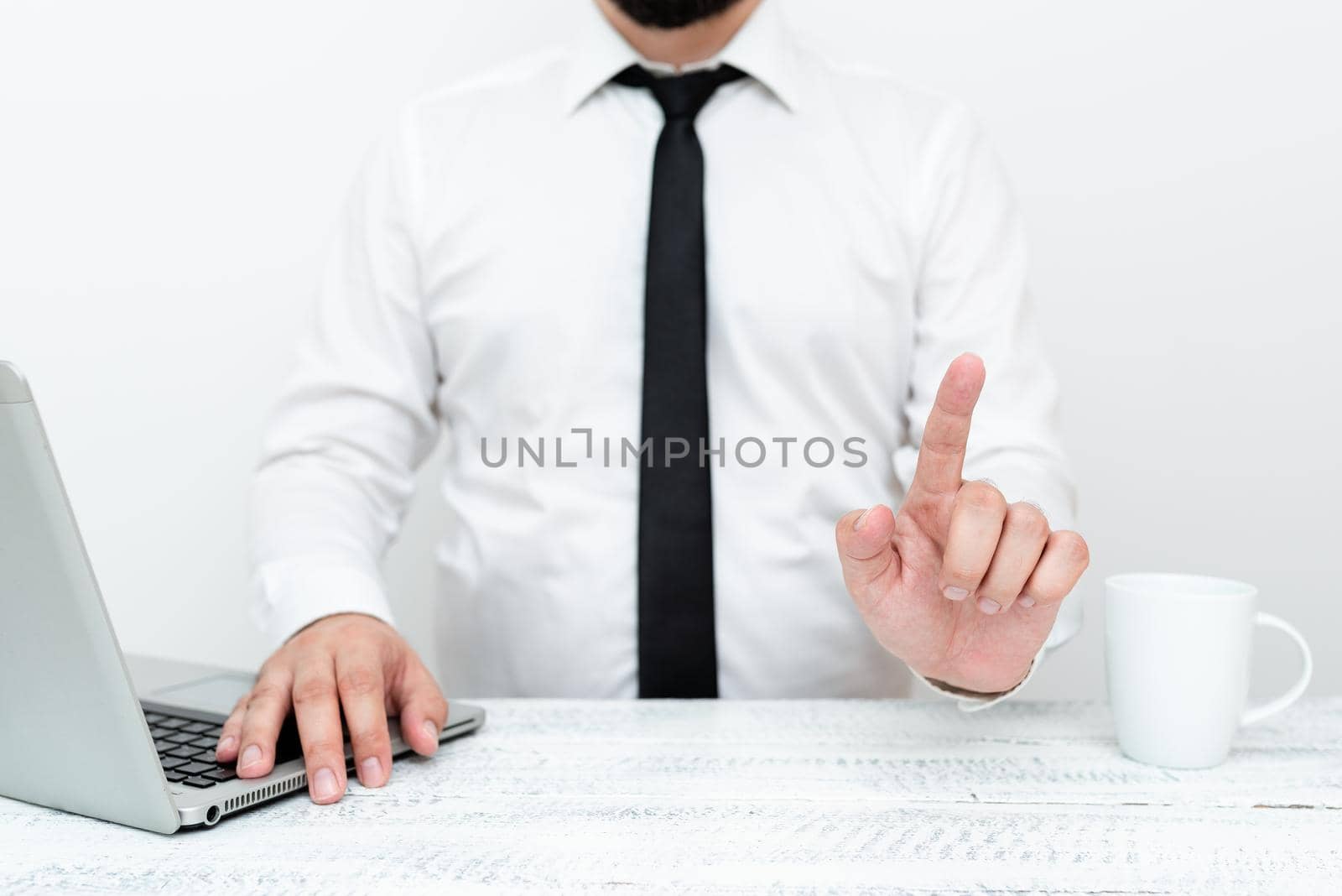 Remote Office Work Online Presenting Business Plan And Designs