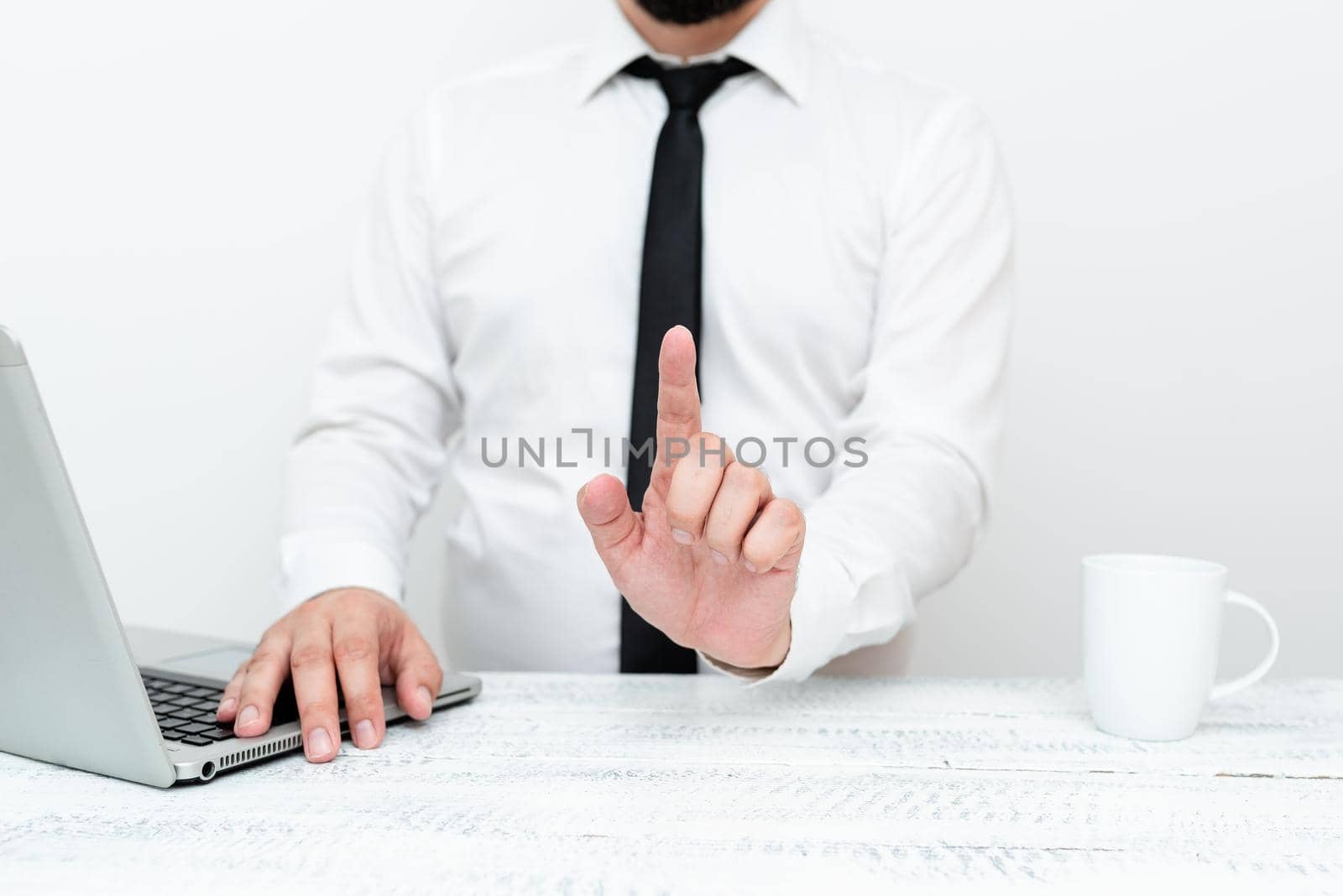 Remote Office Work Online Presenting Business Plan And Designs