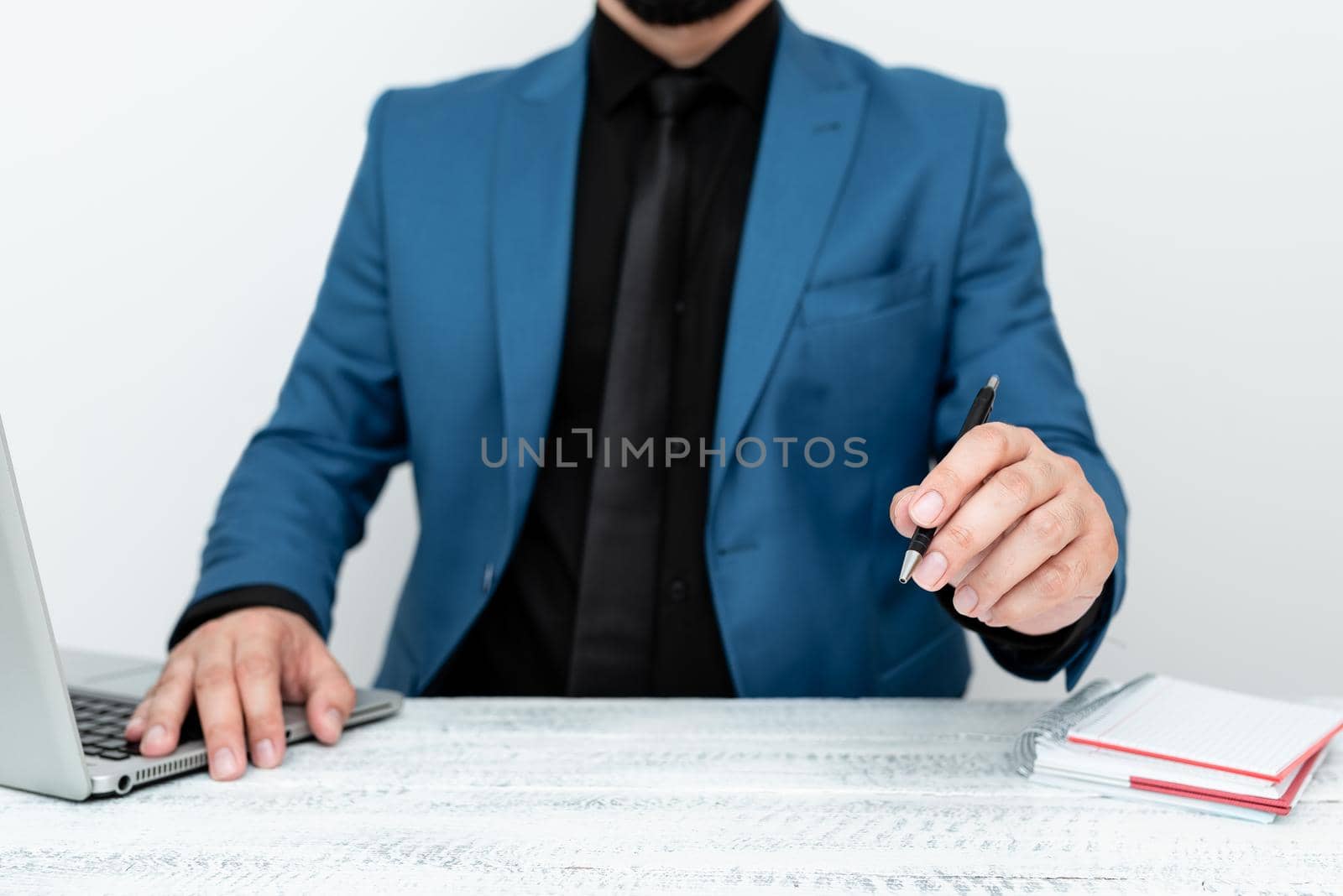 Remote Office Work Online Presenting Business Plans Designs