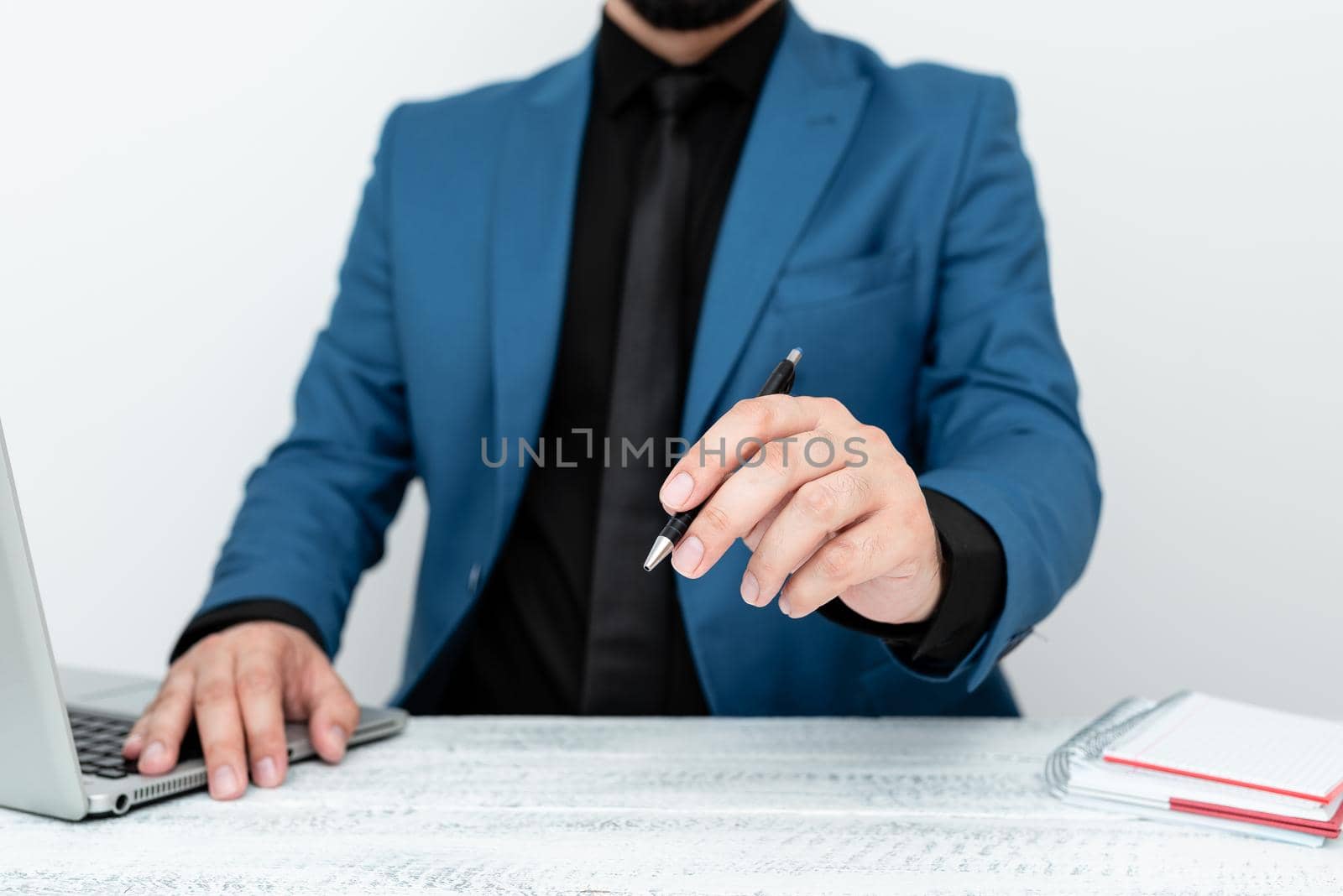 Remote Office Work Online Presenting Business Plans Designs