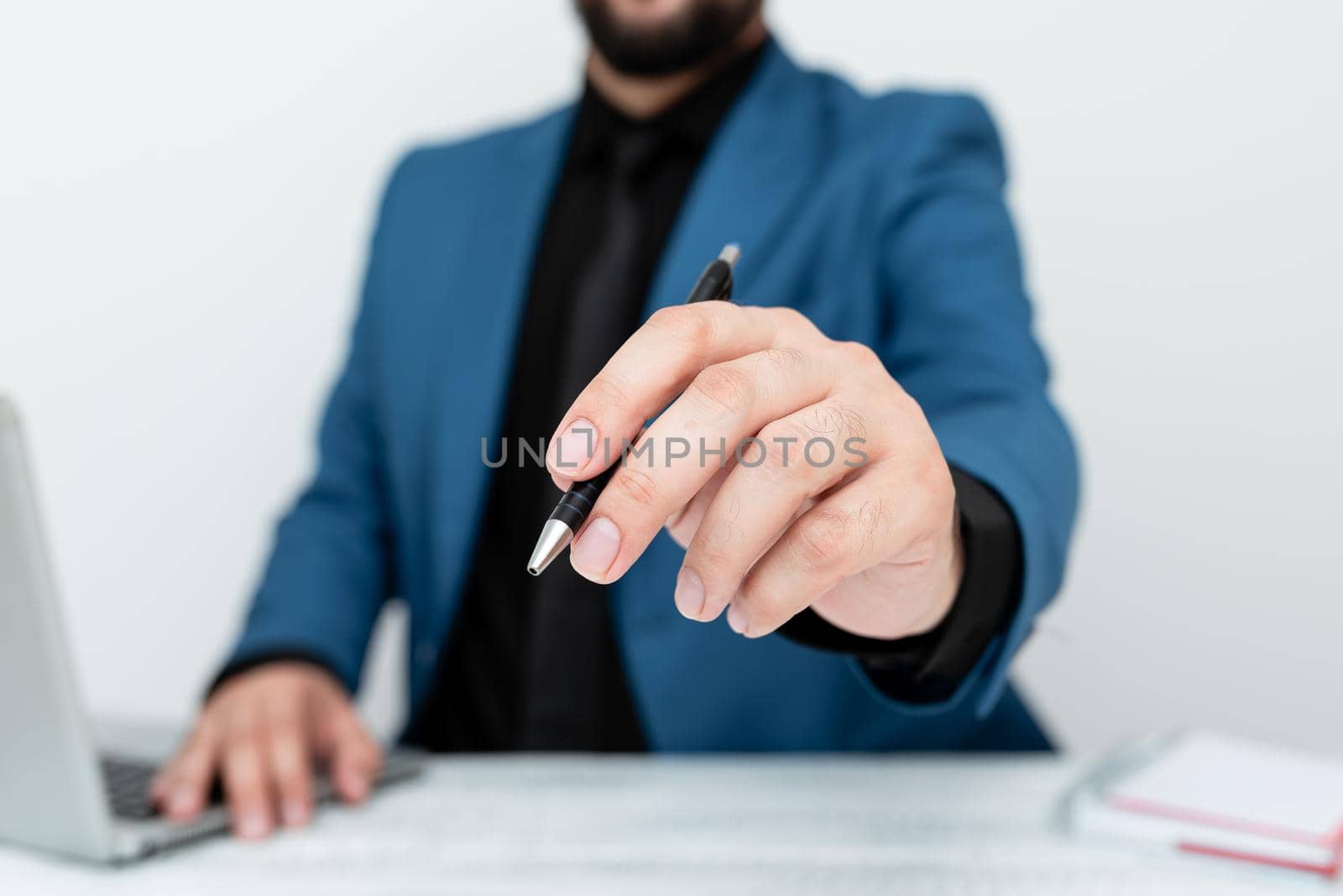Remote Office Work Online Presenting Business Plans Designs