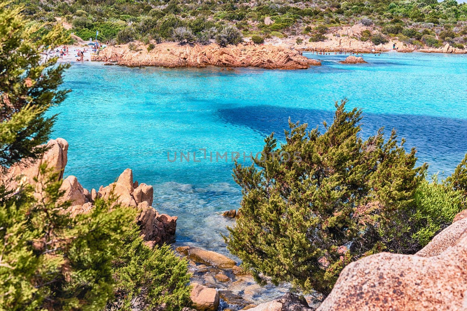 View over the scenic Spiaggia del Principe, Sardinia, Italy by marcorubino