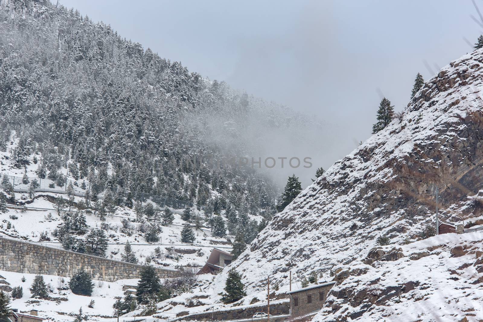 Cityscape of Canillo in Winter. Canillo, Andorra