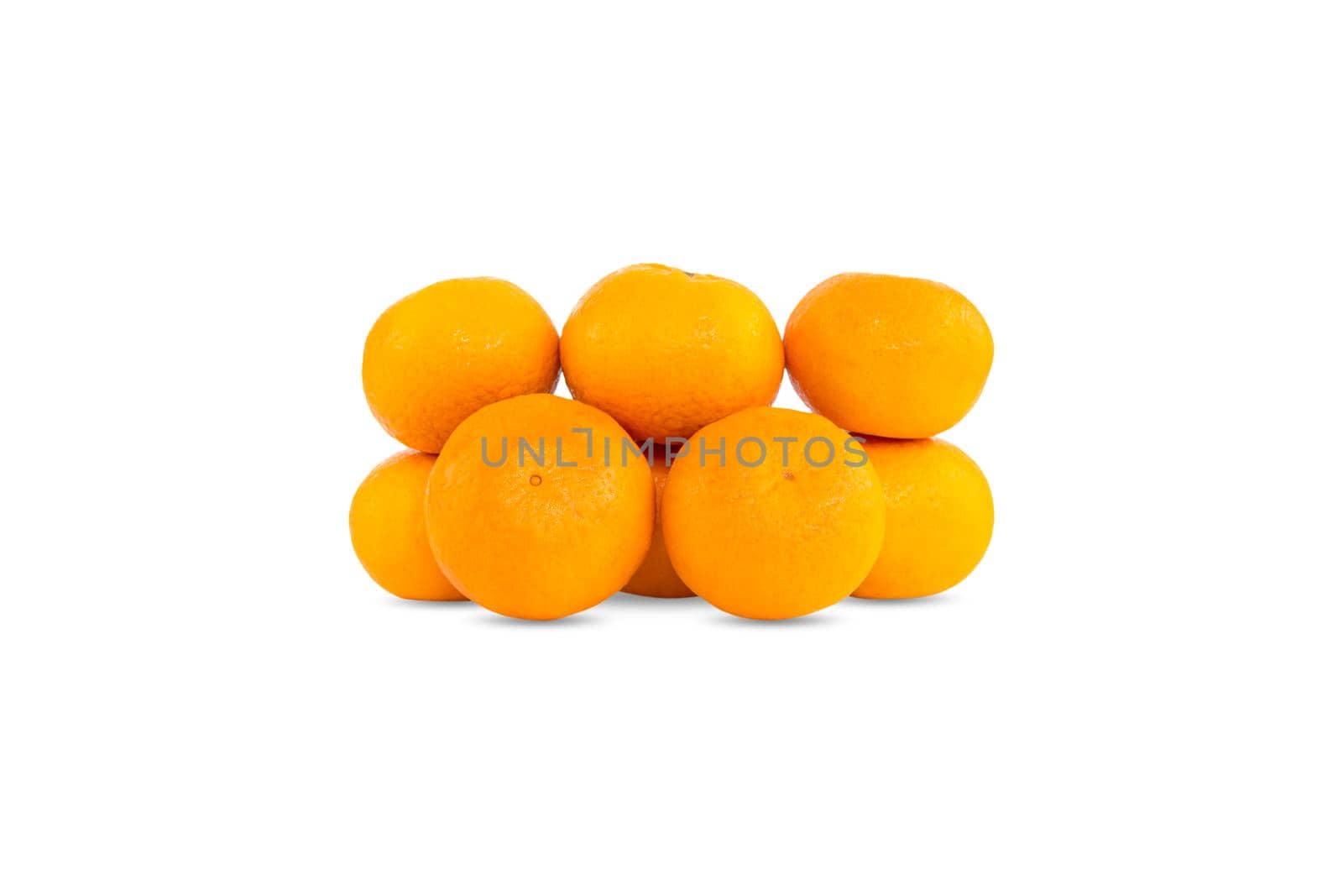 Group of oranges or tangerine isolated on white background by wattanaphob