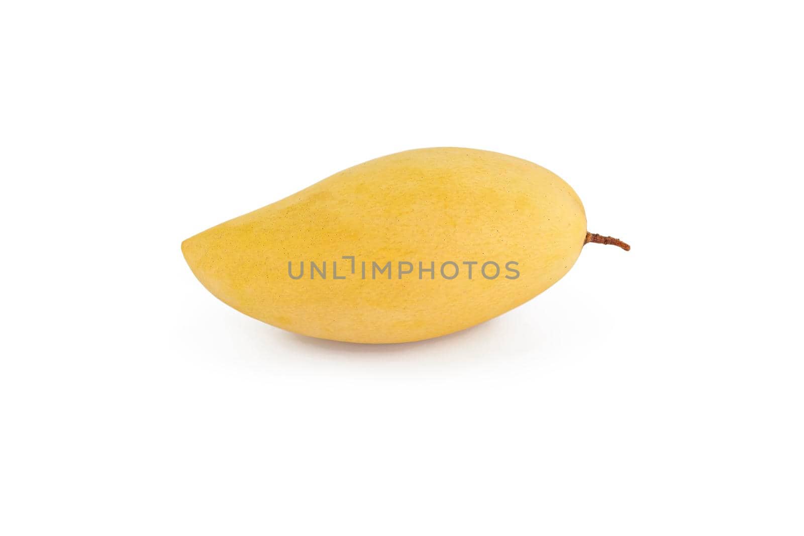 Yellow ripe mango isolated on white background by wattanaphob