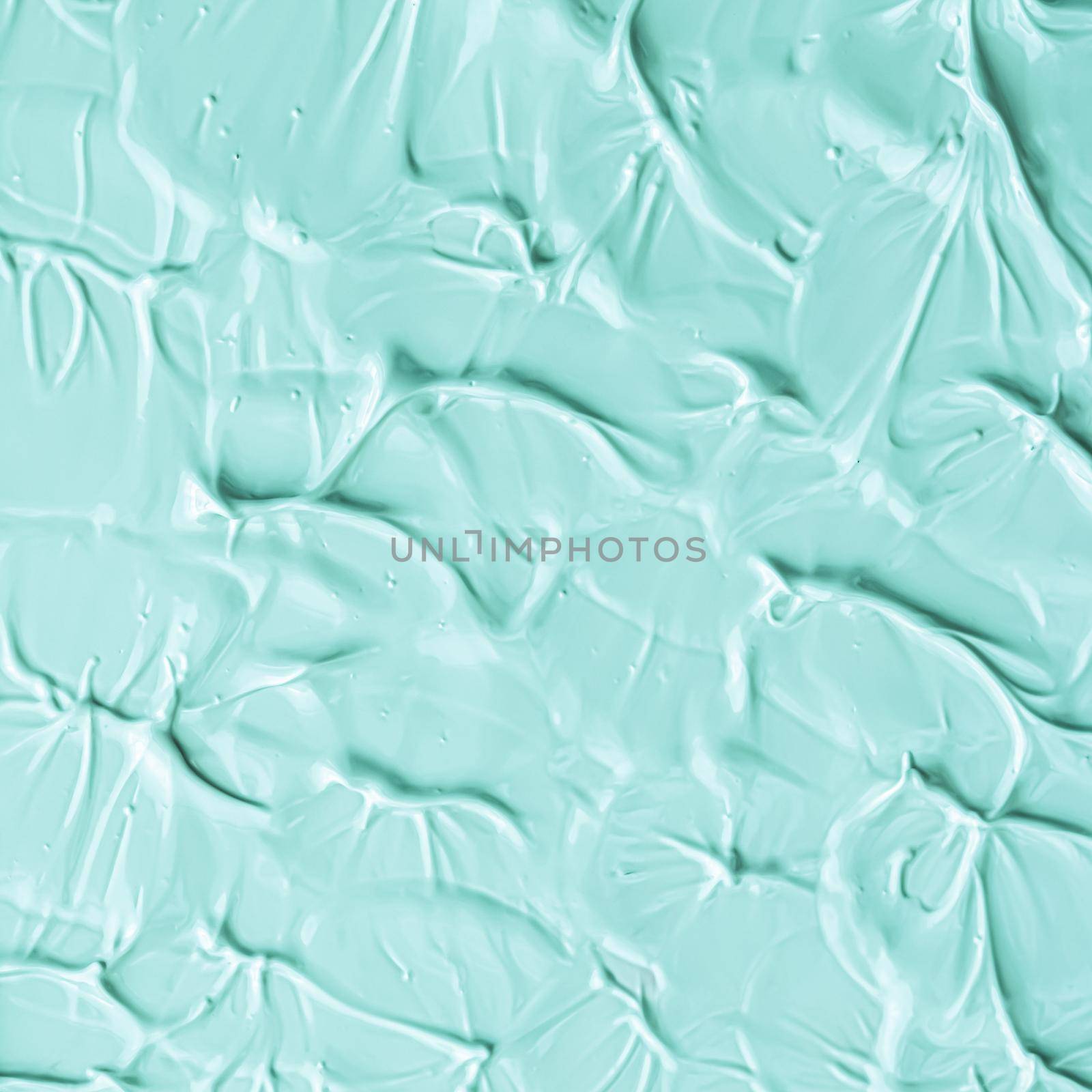 Mint cosmetic texture background, make-up and skincare cosmetics cream product, luxury beauty brand, holiday flatlay design or abstract wall art and paint strokes by Anneleven