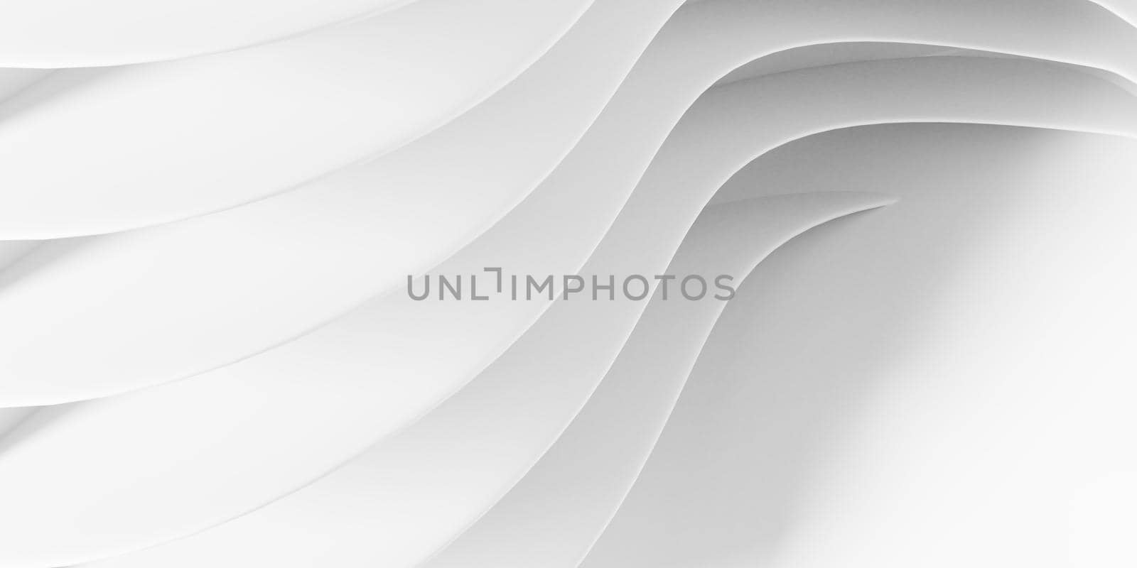 Abstract white Architecture Background.  3d render. Modern Geometric Wallpaper. Futuristic Technology Design by 63studio