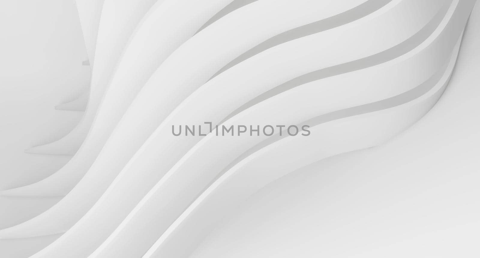 Abstract white Architecture Background.  3d render. Modern Geometric Wallpaper. Futuristic Technology Design