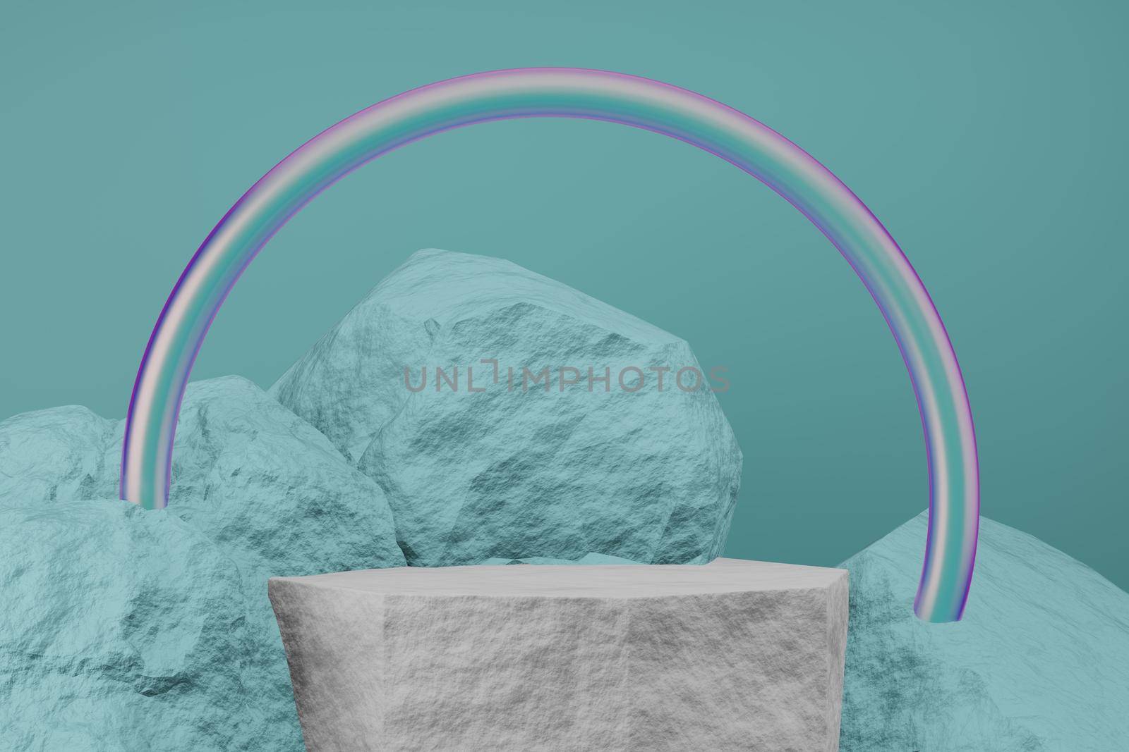 Abstract stone stand studio background for product display. Abstract Background Scene 3d Render for product advertise.