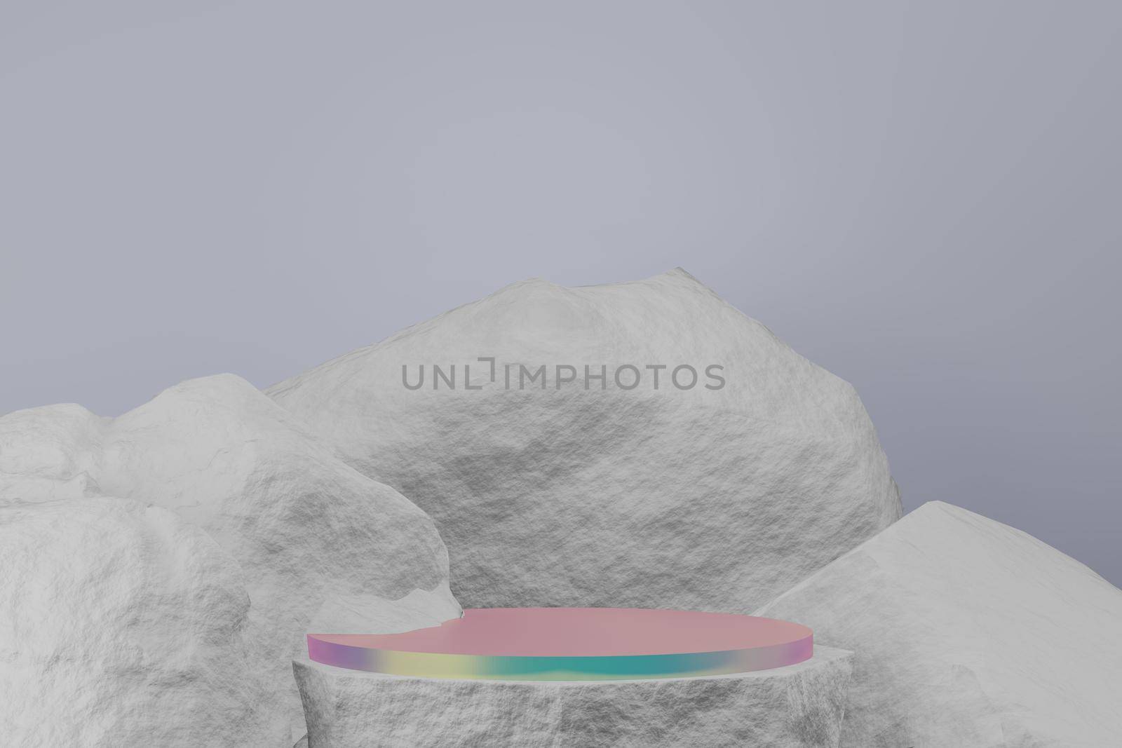 Abstract stone stand studio background for product display. Abstract Background Scene 3d Render for product advertise.