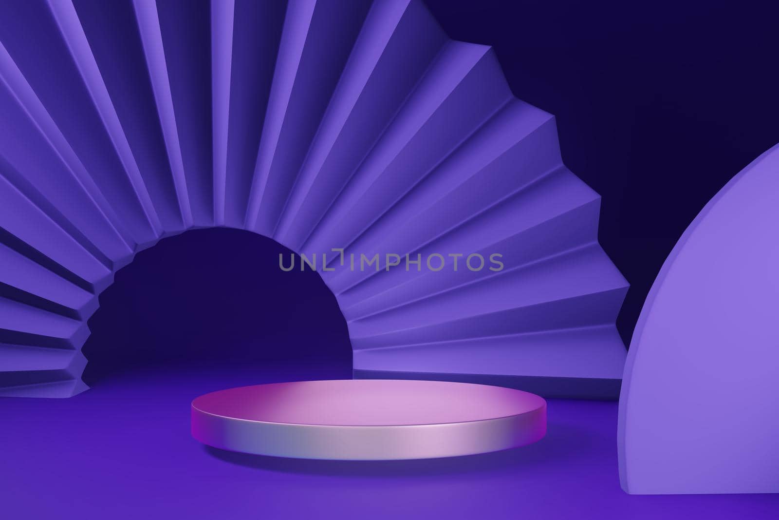 Abstract mock up podium scene for display product stand, 3d render scene.