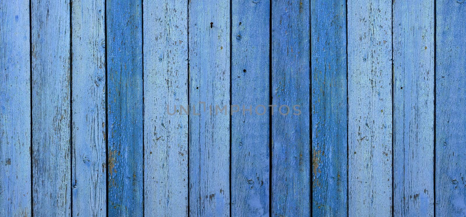 blue very old painted boards with peeling and cracked paint. Abstract vintage backdrop by ndanko