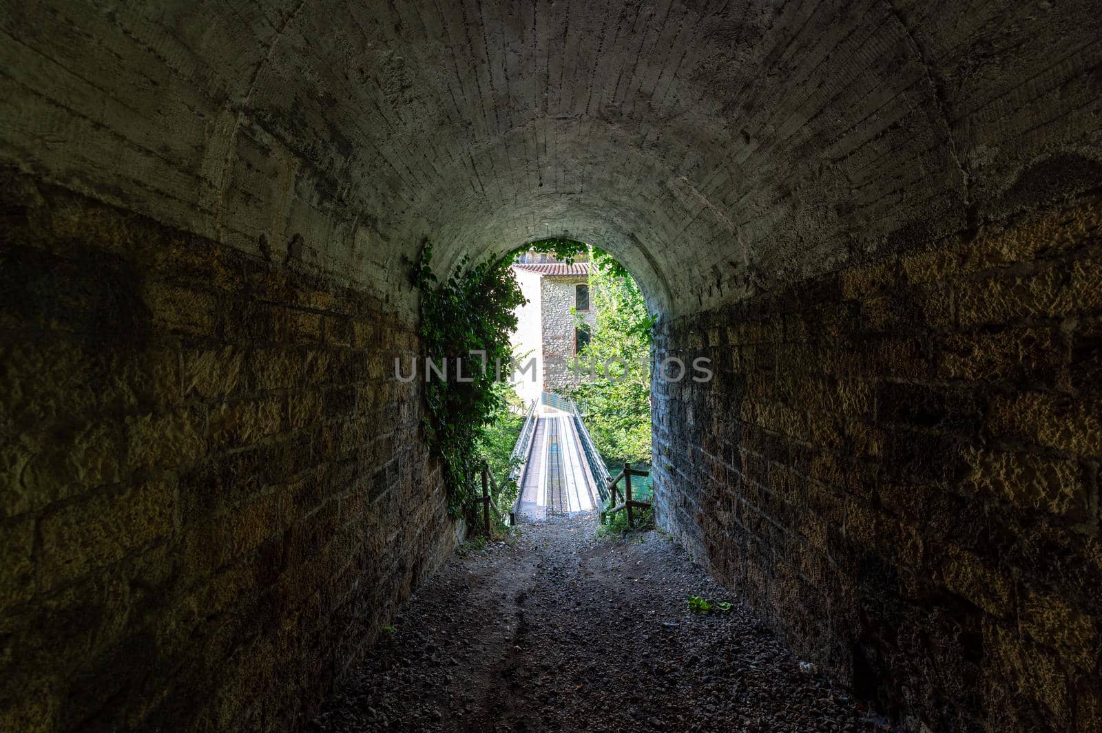 Stifone di Narni views of the tunnel leading to the town connected by the bridge