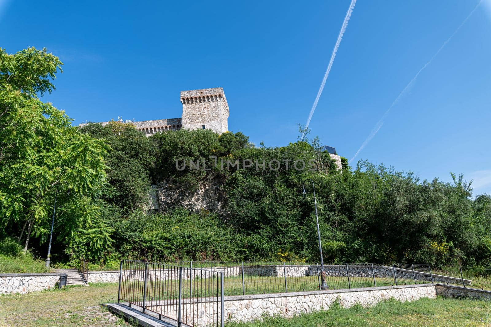 landascape of rocca di Narni of medieval age on the hill above the city