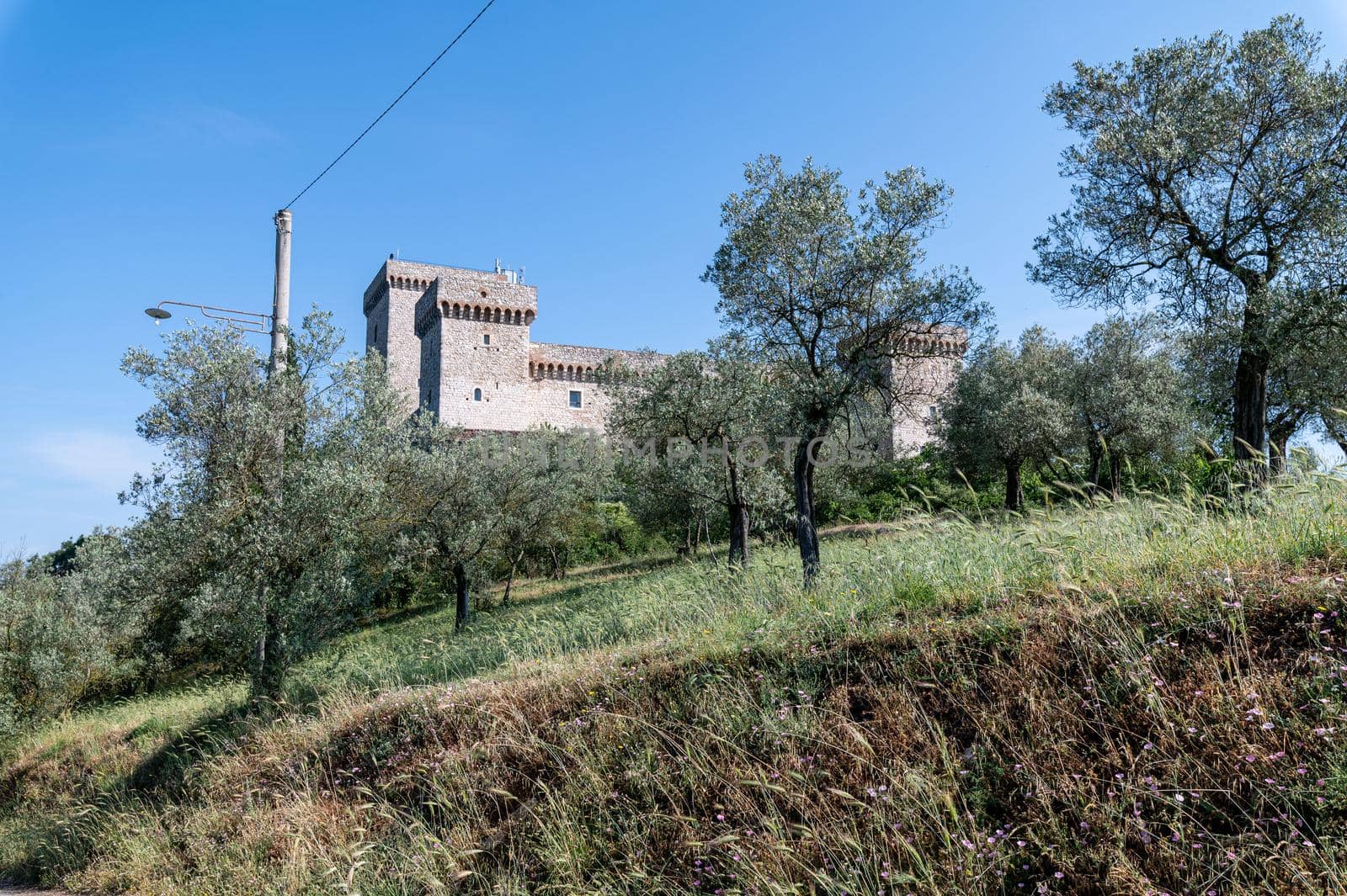 landascape of rocca di Narni of medieval age on the hill above the city