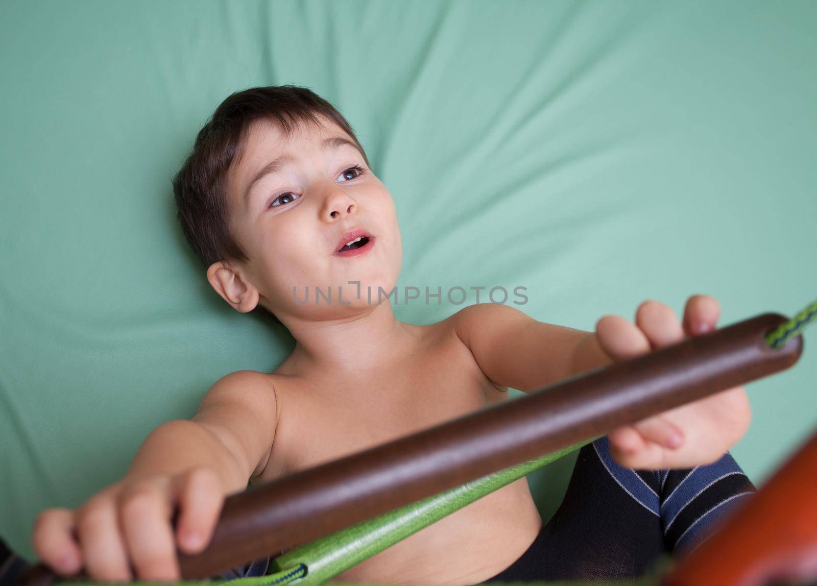 3 year old child at home sport gym