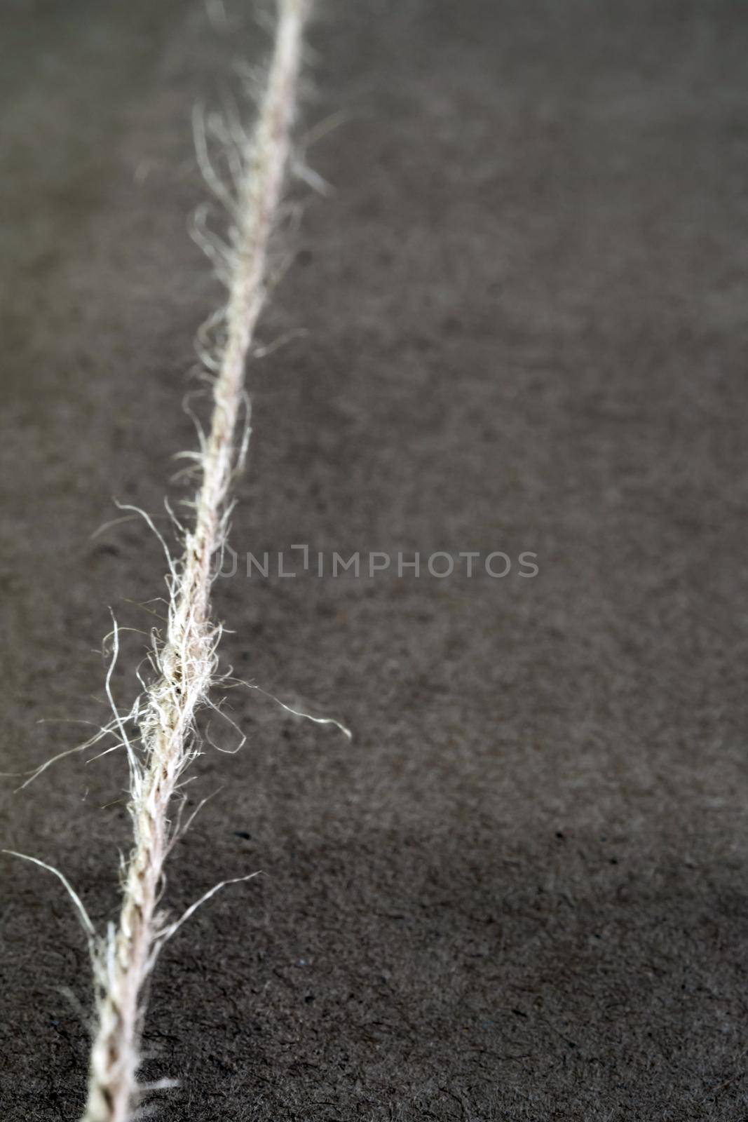 The natural rustic hemp cord was pulled straight line