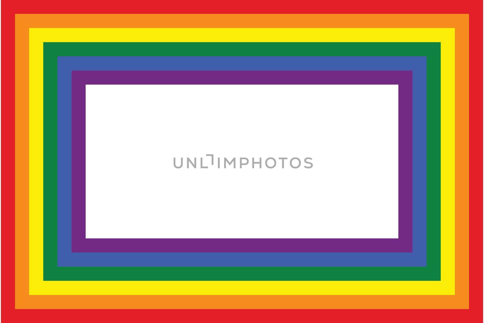 Flag LGBT icon, squared frame. Template design, vector illustration. Love wins. LGBT symbol in rainbow colors. Gay pride collection. Copy space by allaku