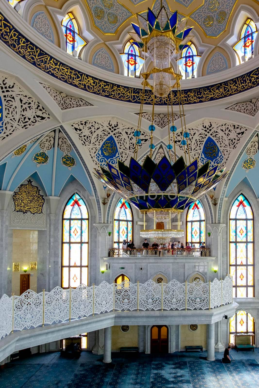 View of the prayer hall for believers of the Kul Sharif cathedral mosque by OlgaGubskaya