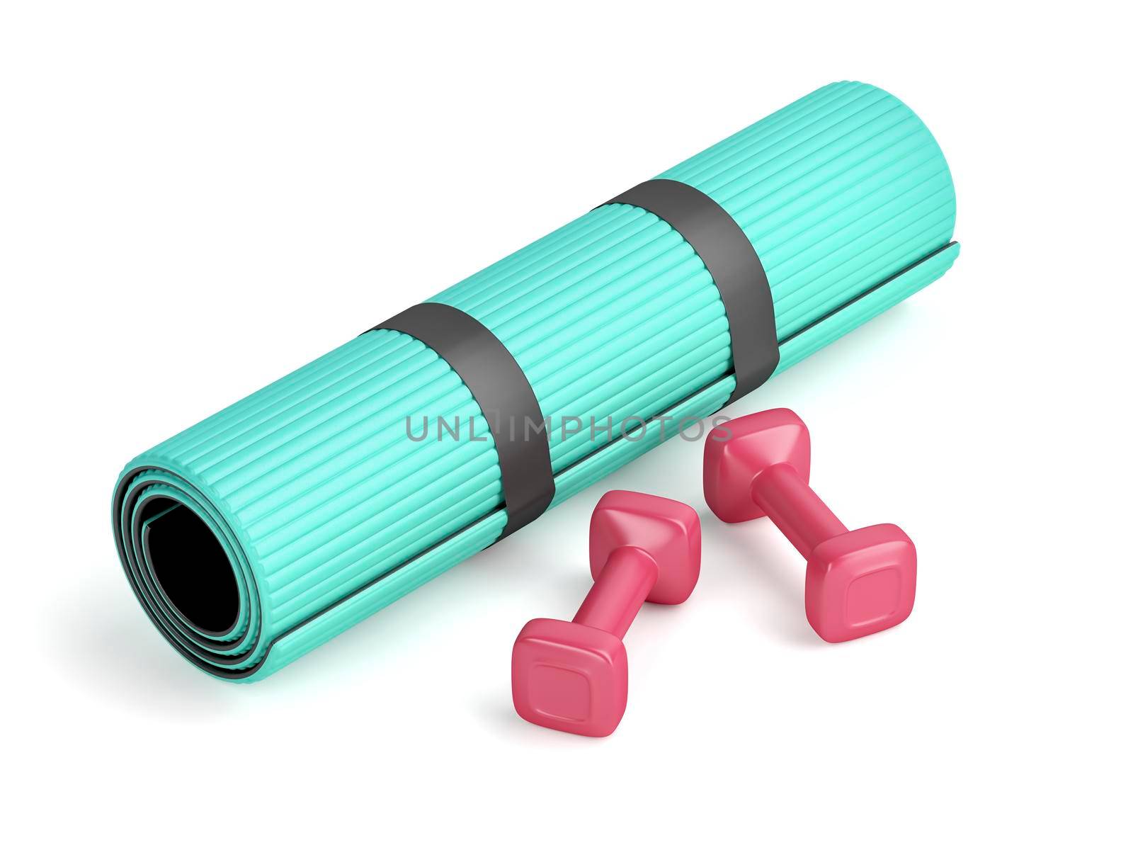 Dumbbells and exercise mat
 by magraphics