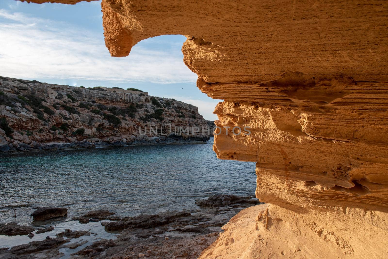 Beautiful Cala d en Baster on the island of Formentera in the Balearic Islands in Spain.