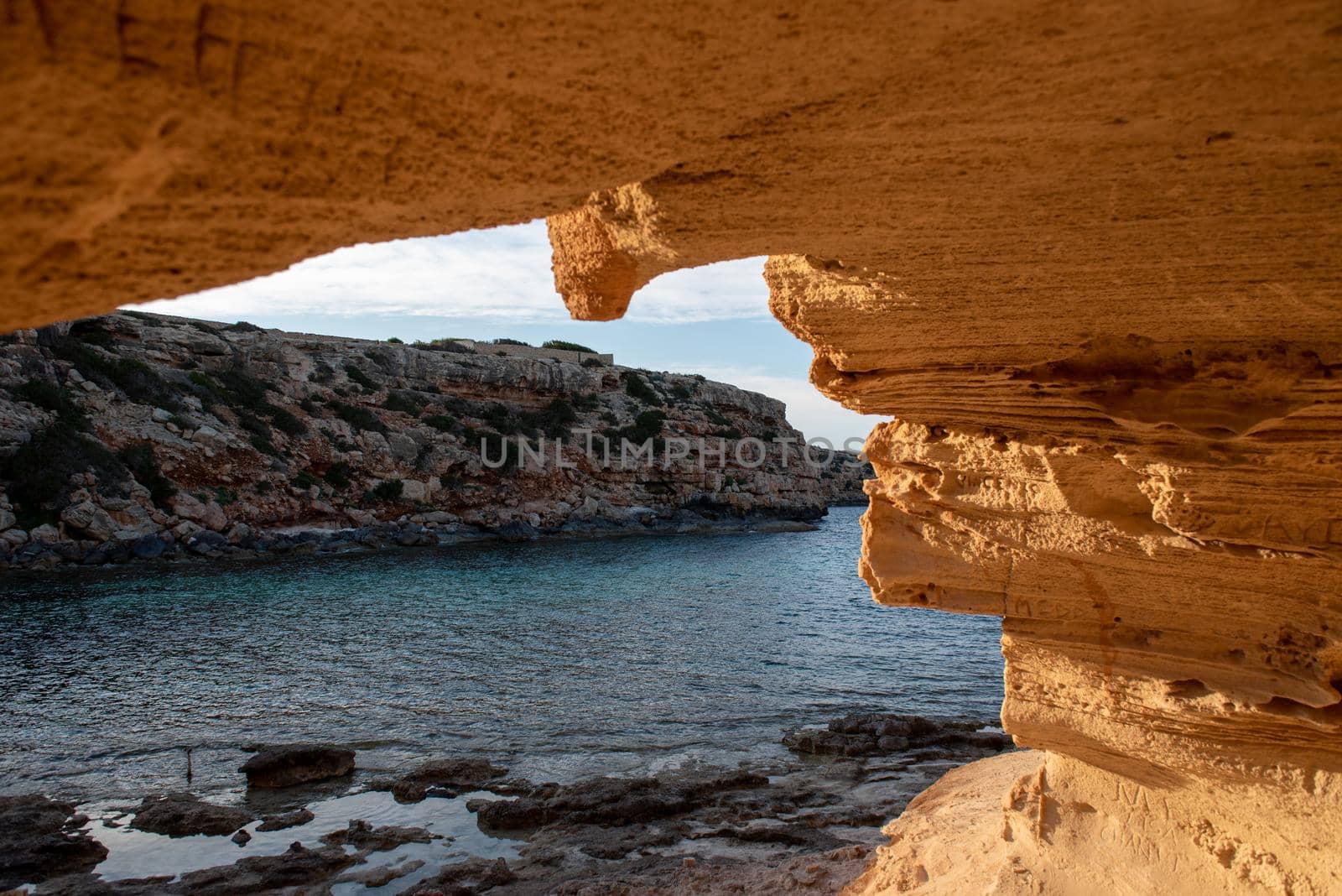 Beautiful Cala d en Baster on the island of Formentera in the Balearic Islands in Spain.