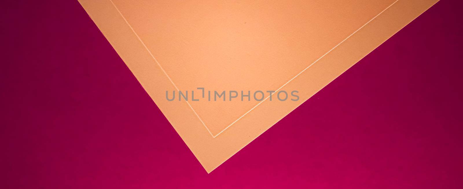 Blank A4 paper, brown on pink background as office stationery flatlay, luxury branding flat lay and brand identity design for mockup by Anneleven