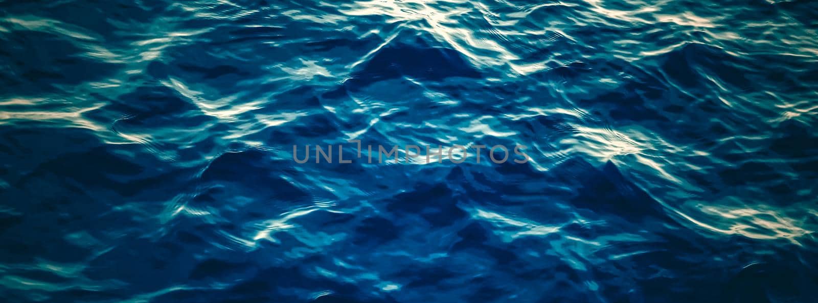 Deep blue ocean water texture, dark sea waves background as nature and environmental design.