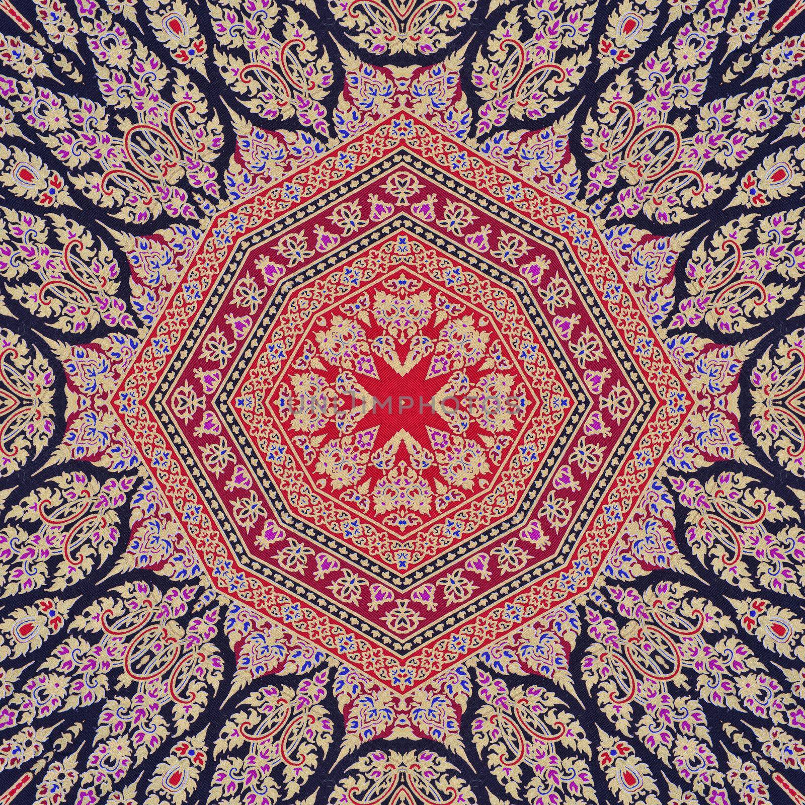 Colorful abstract kaleidoscope or endless pattern  by NuwatPhoto