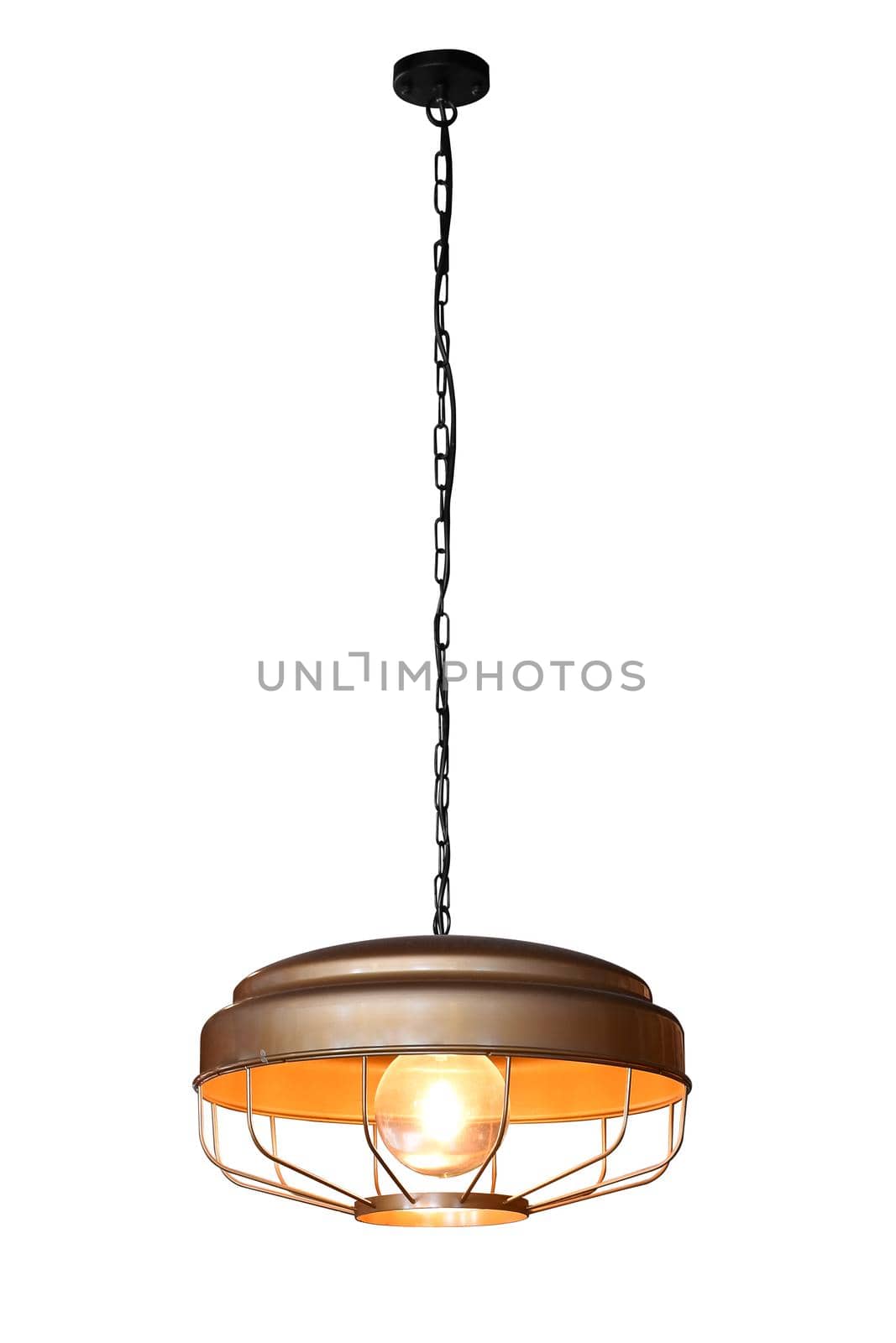 Hanging lamp isolated. by NuwatPhoto