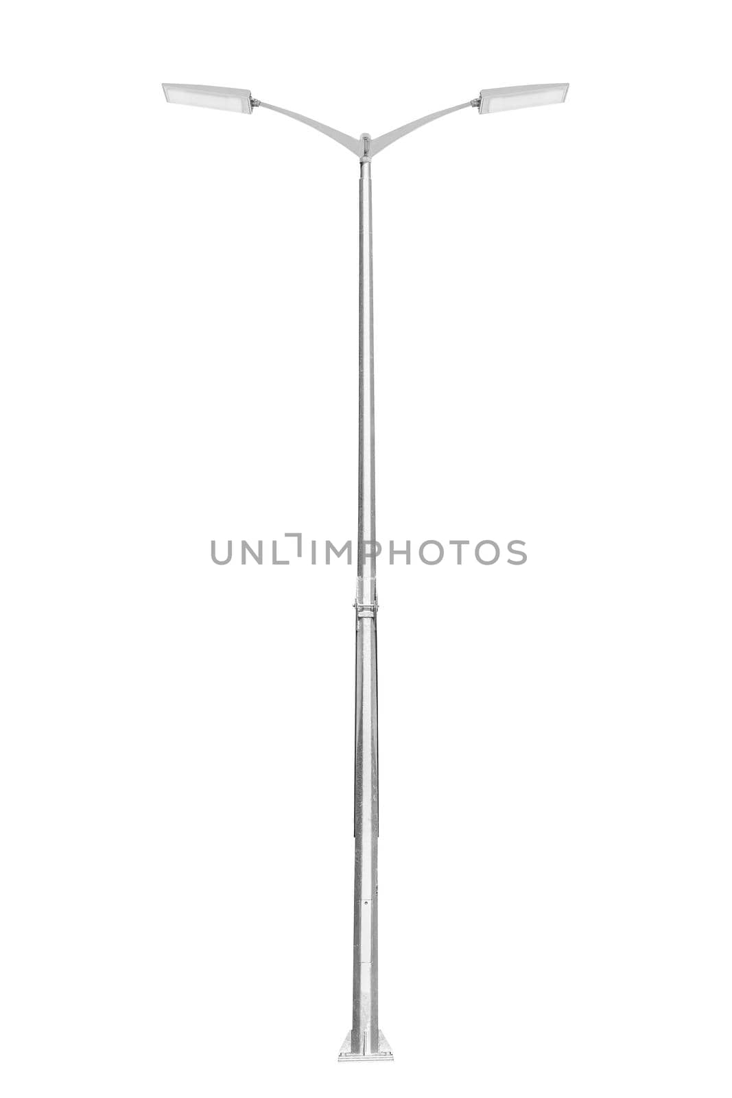 Street light pole isolated. by NuwatPhoto