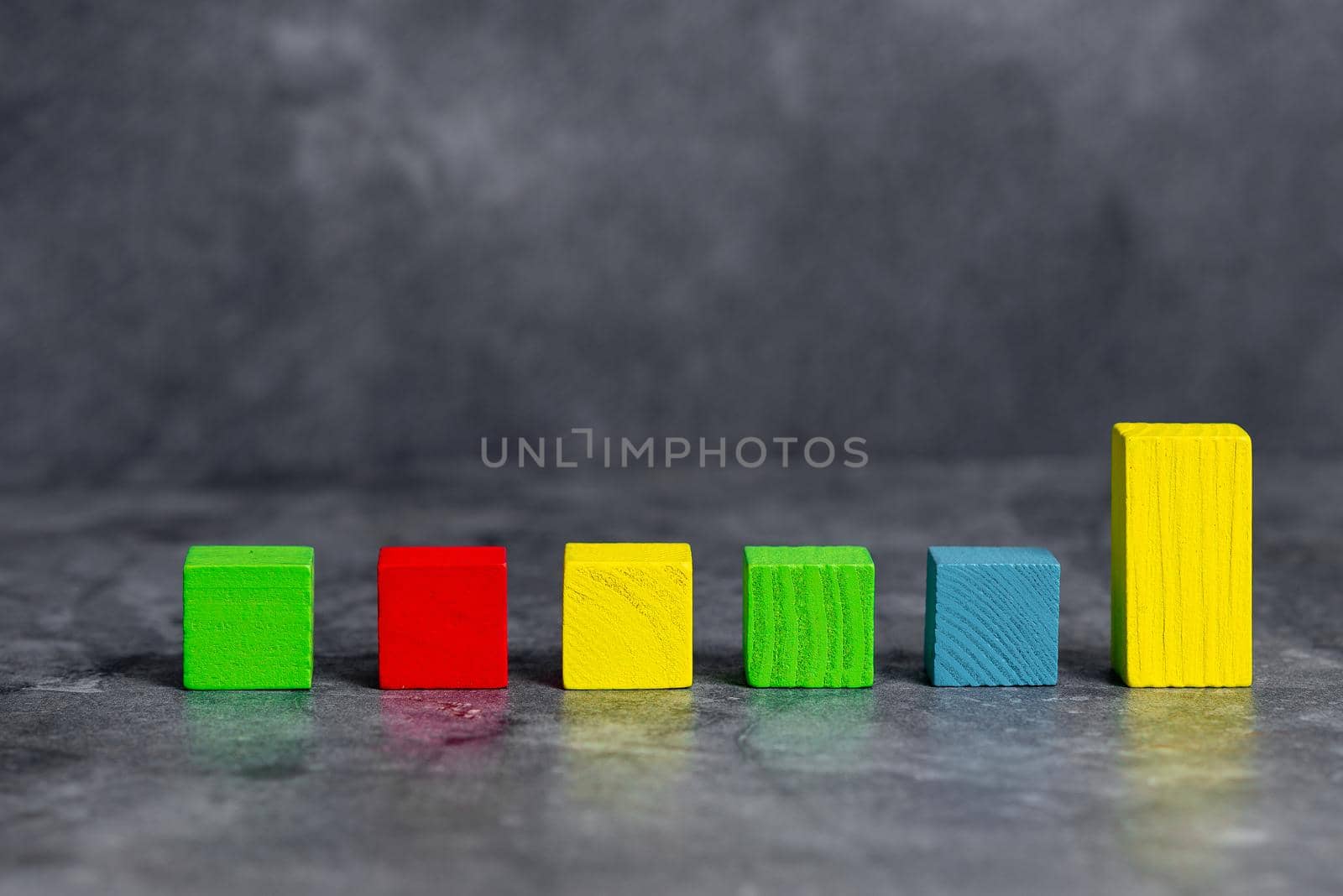 Stack of Sample Cube Rectangular Boxes On Surface Polished With Multi-Colour