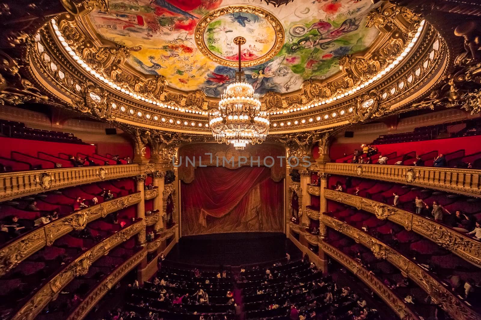 PARIS, france, DECEMBER 22 : An interior view of Opera de Paris, Palais Garnier, Paris Opera house shown on december 22, 2012 in Paris, france 