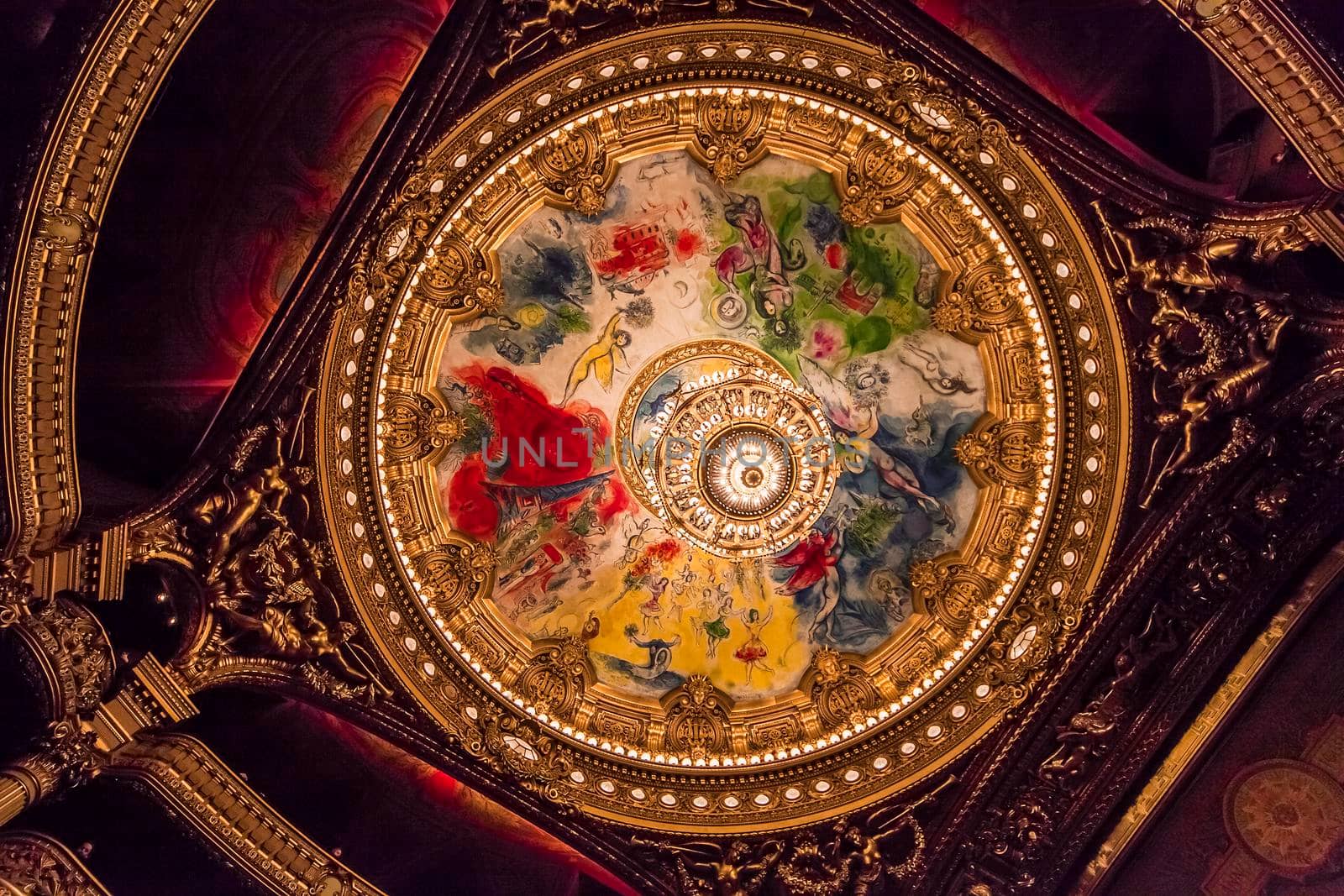 PARIS, france, DECEMBER 22 : An interior view of Opera de Paris, Palais Garnier, Paris Opera house shown on december 22, 2012 in Paris, france 