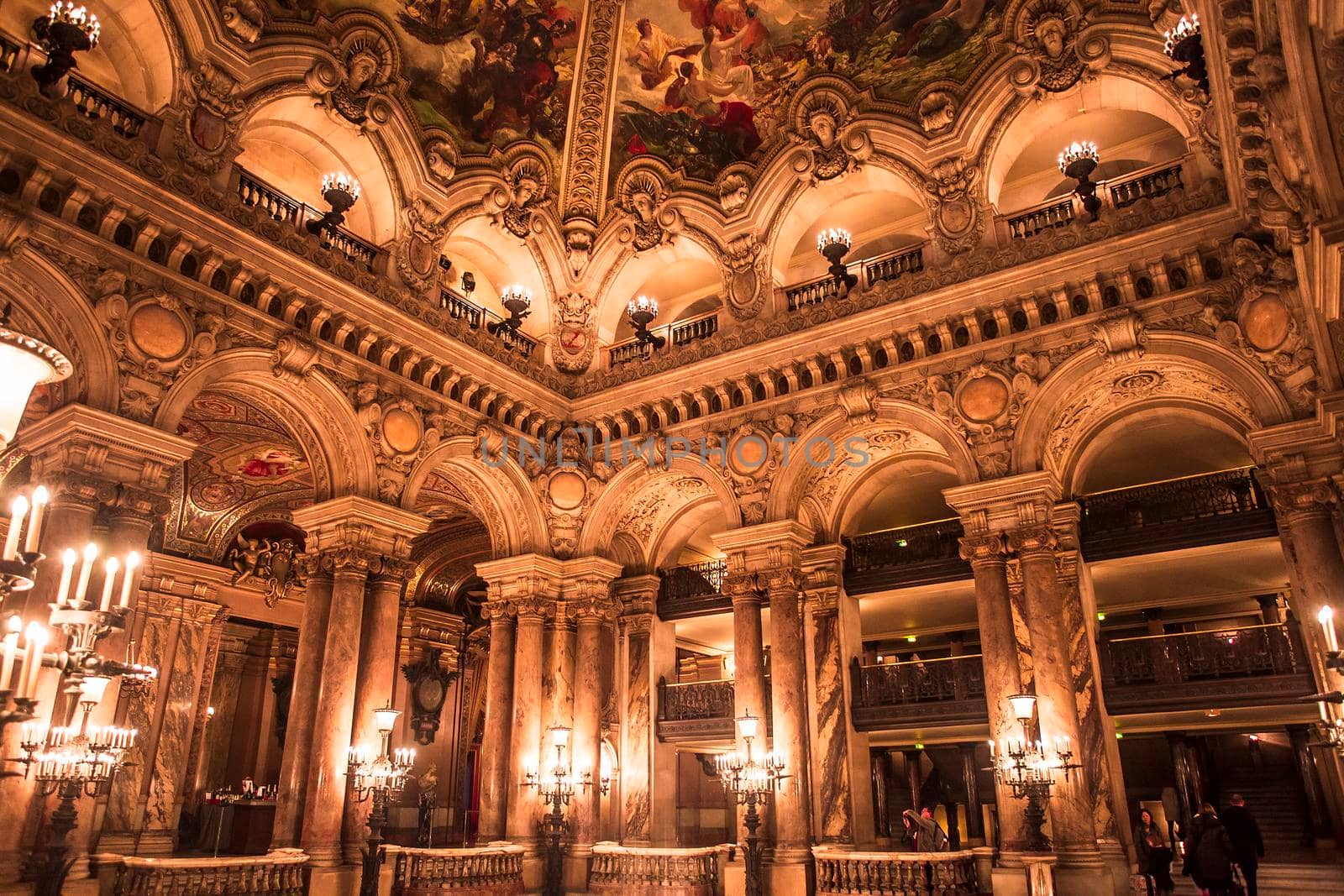 PARIS, france, DECEMBER 22 : An interior view of Opera de Paris, Palais Garnier, Paris Opera house shown on december 22, 2012 in Paris, france 