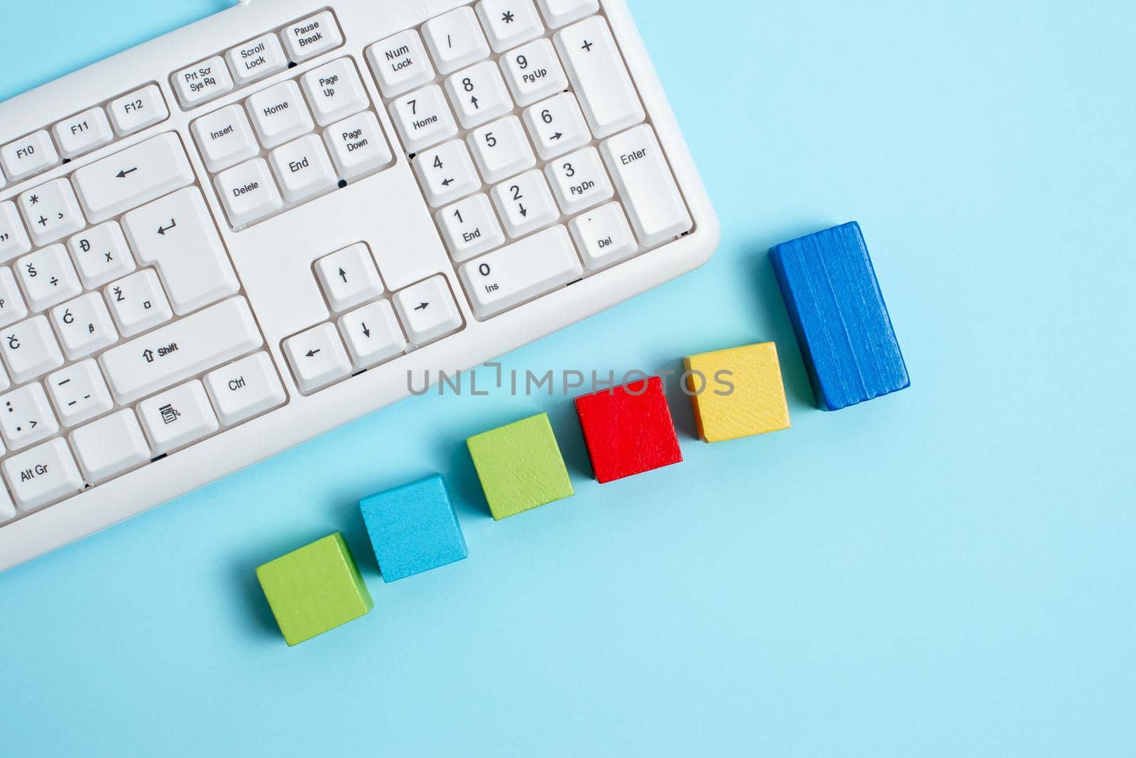 Stack of Sample Cube Rectangular Boxes On Surface Polished With Multi-Colour