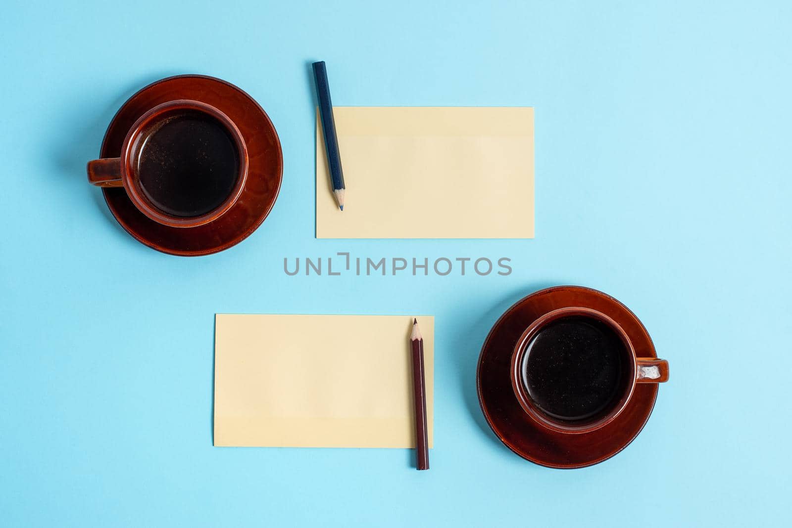Display of Different Color Sticker Notes Arranged On Flat Lay Background