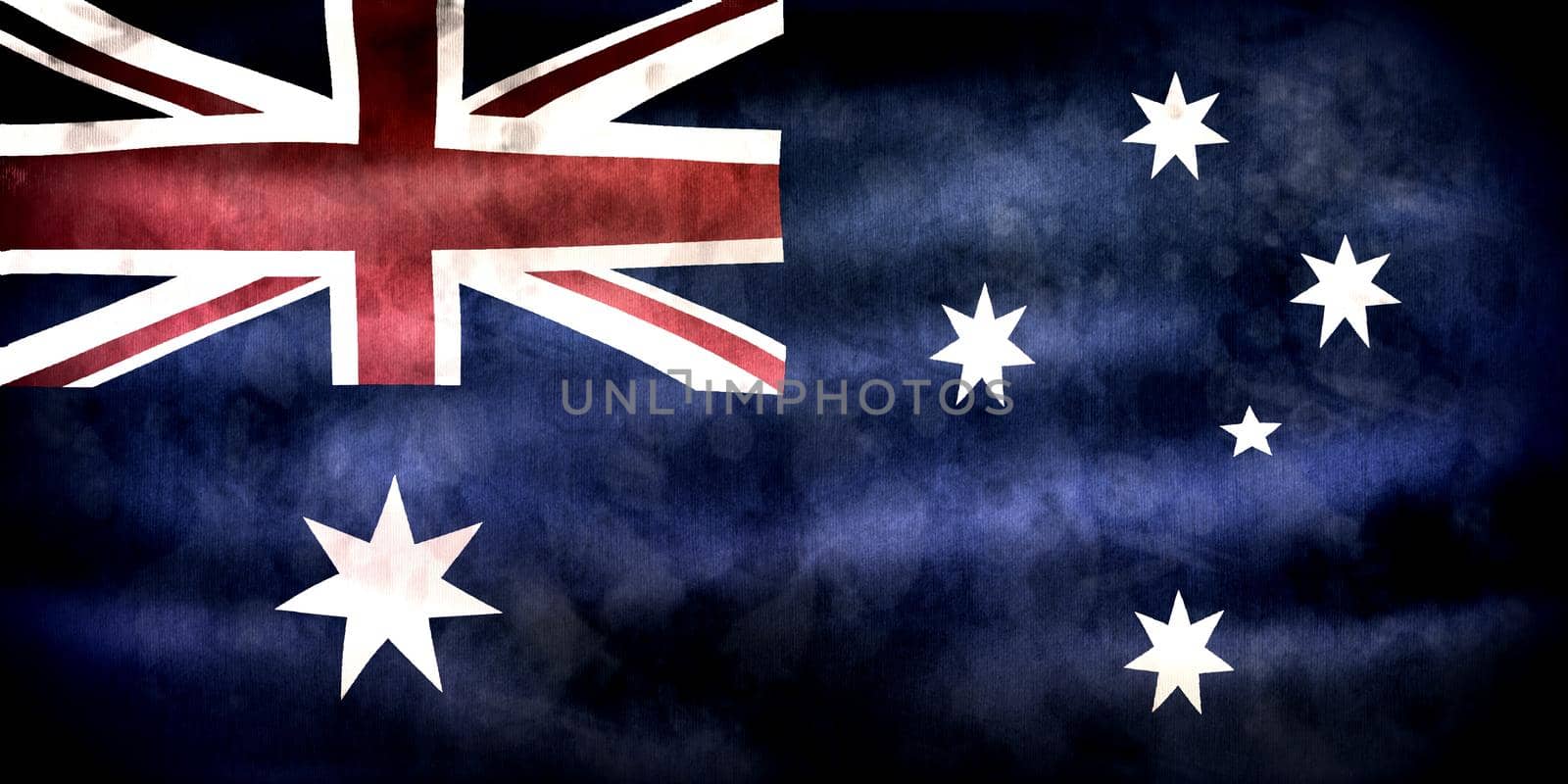 Australia flag - realistic waving fabric flag by MP_foto71