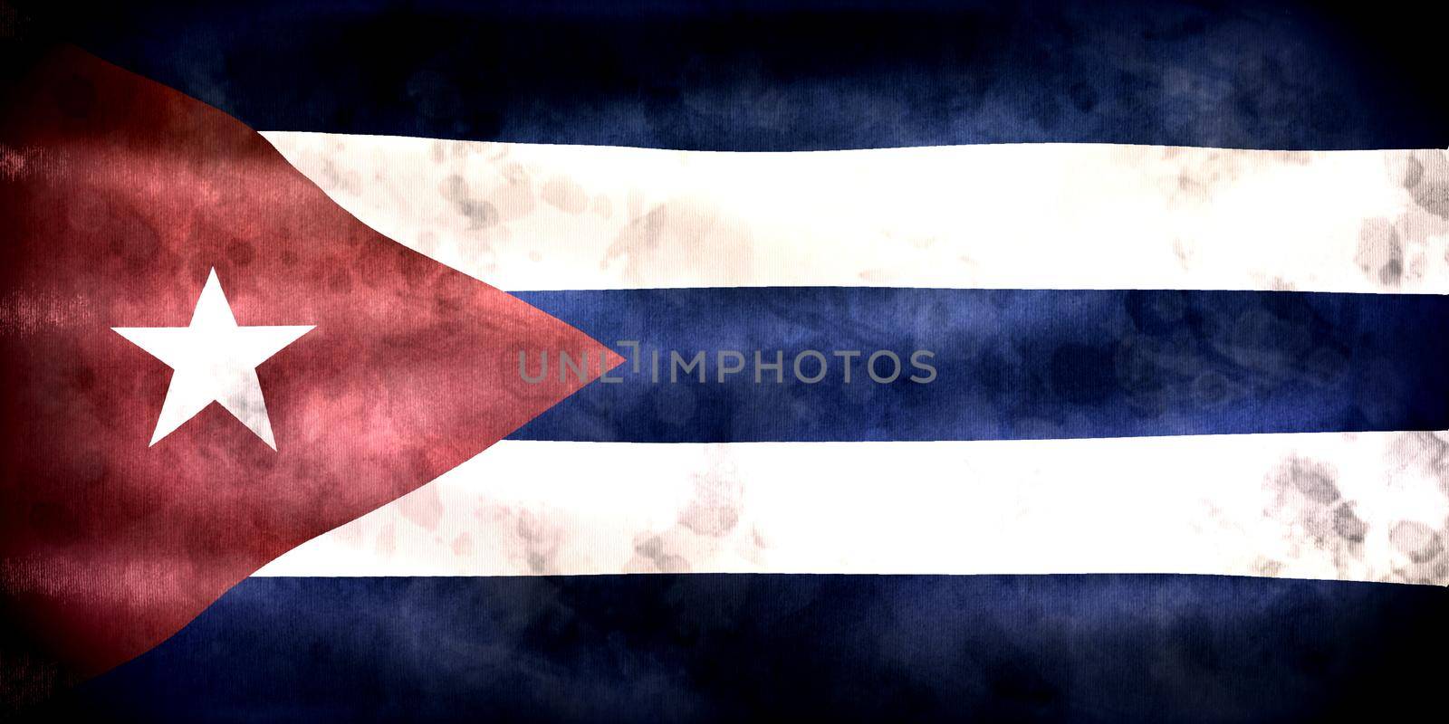 Cuba flag - realistic waving fabric flag