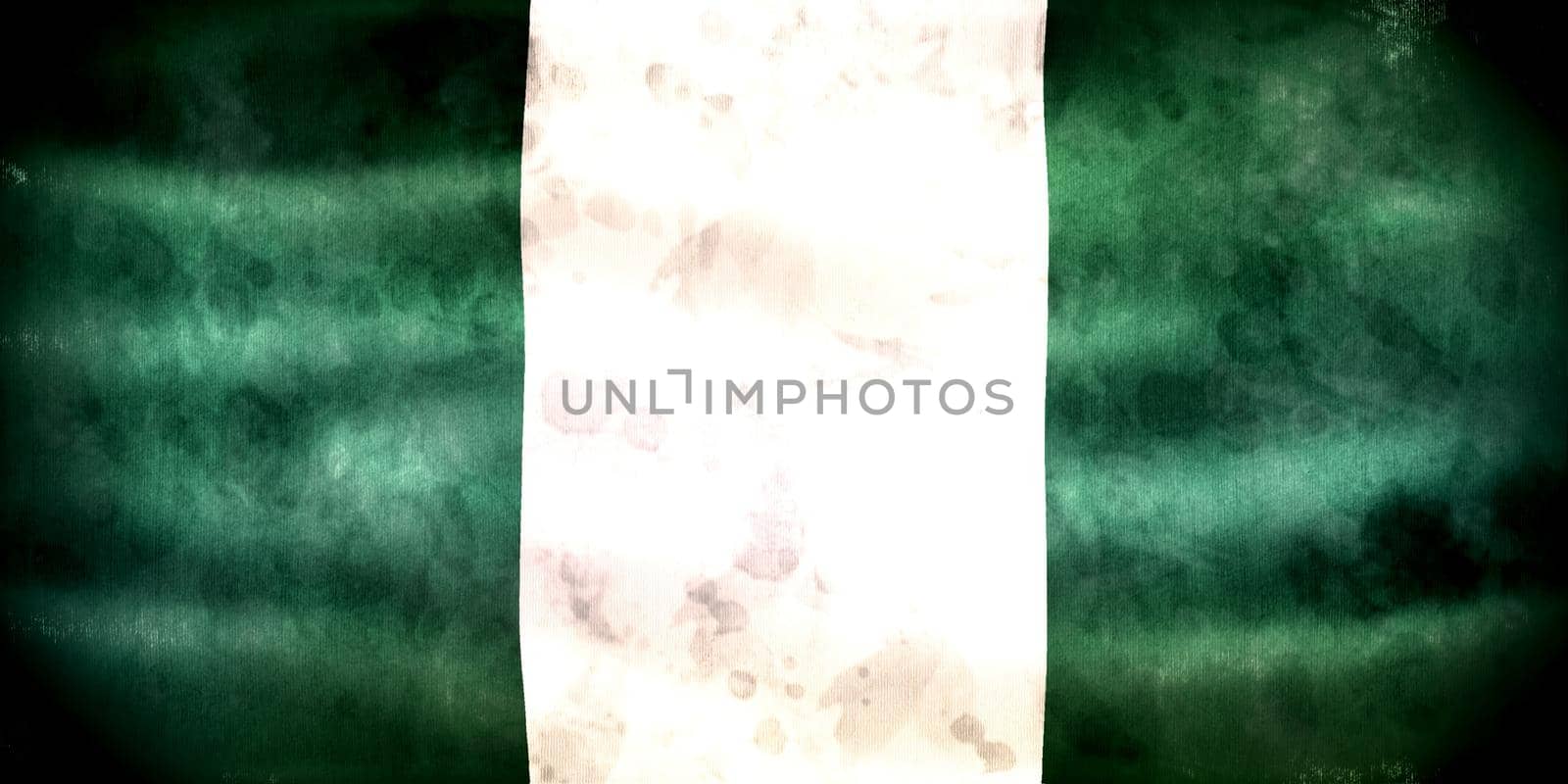 Nigeria flag - realistic waving fabric flag