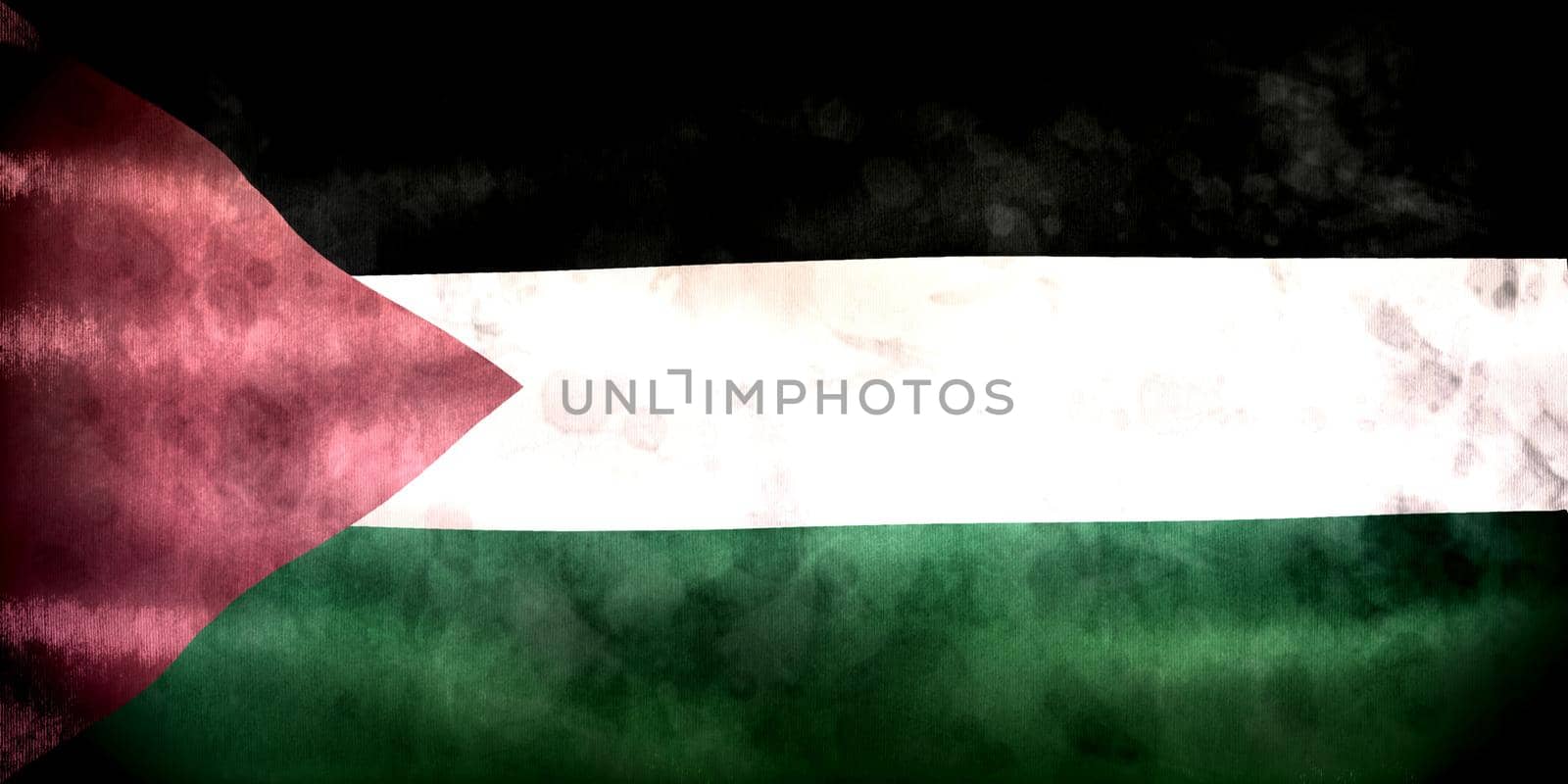 3D-Illustration of a Palestine flag - realistic waving fabric flag by MP_foto71