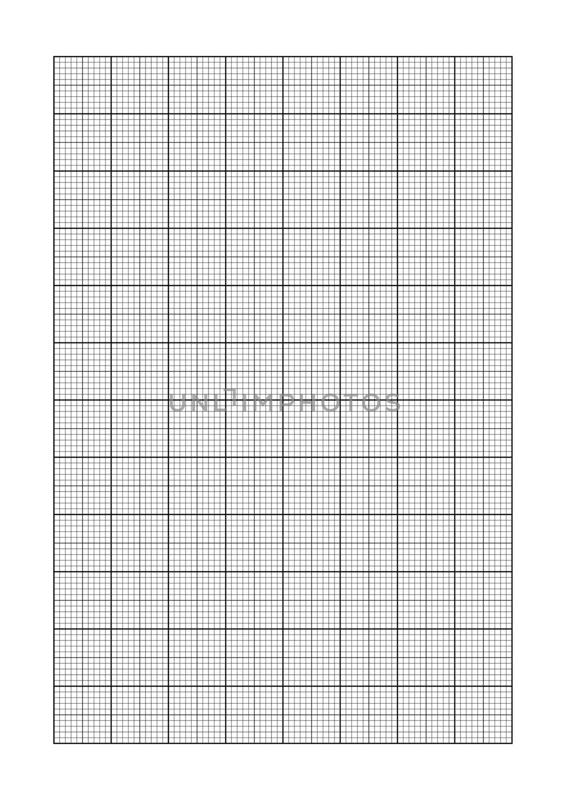 Graph paper. Printable millimeter grid paper with color lines. Geometric pattern for school, technical engineering line scale measurement. Realistic lined paper blank size A4 by allaku